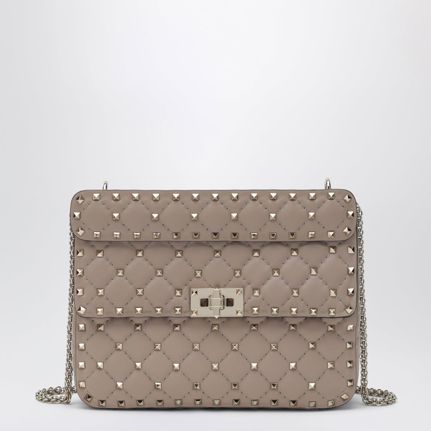 Valentino Garavani Medium Rockstud Spike Bag In Powder Pink Nappa Leather Women VALENTINO GARAVANI