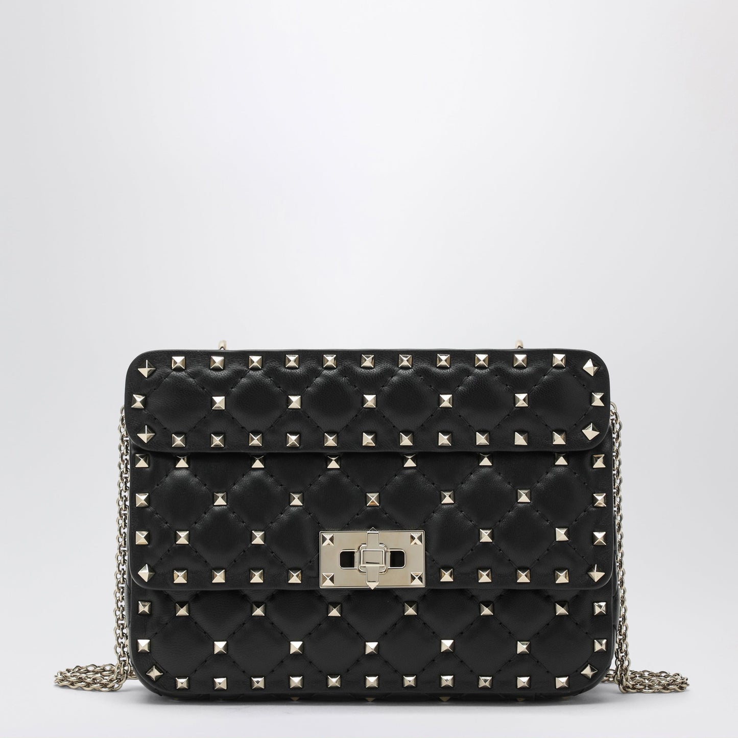 Valentino Garavani Mini Rockstud Spike Top Handle Bag In Black Leather Women VALENTINO GARAVANI