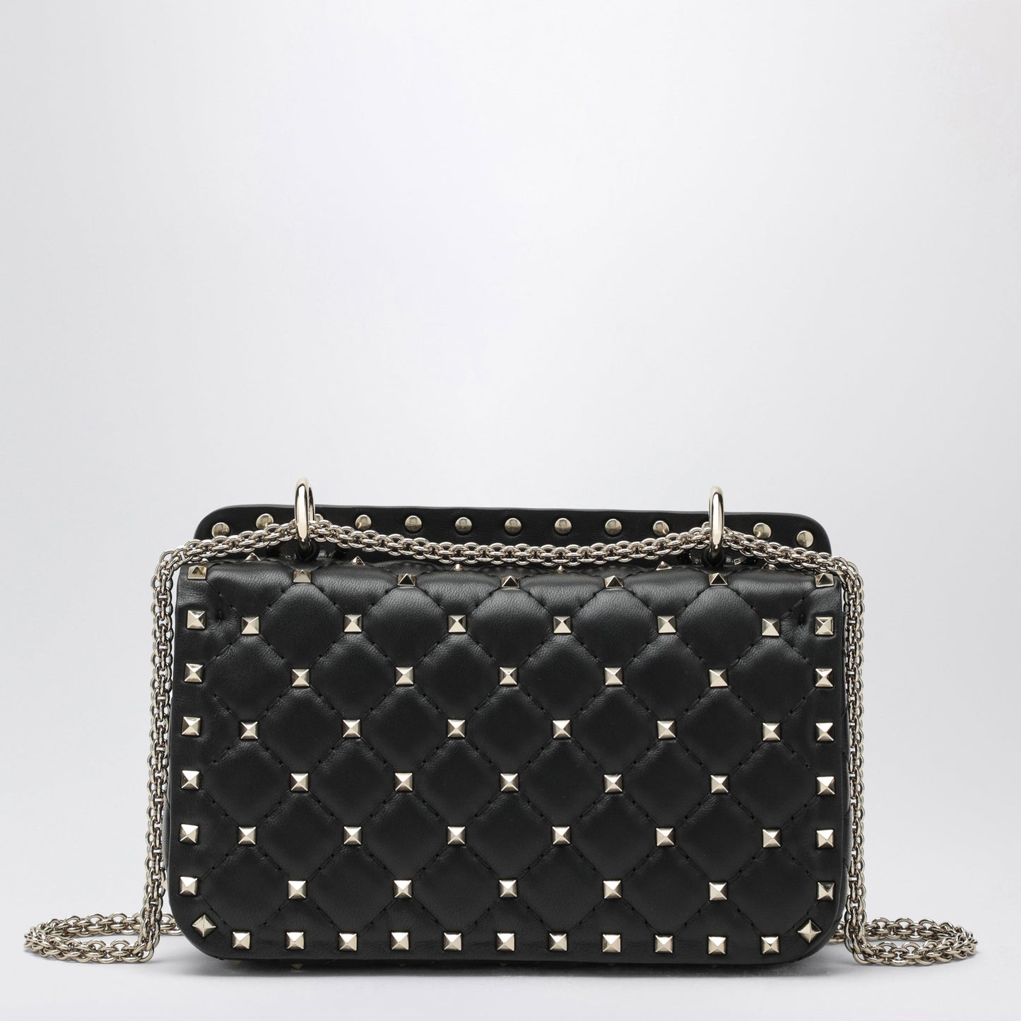 Valentino Garavani Mini Rockstud Spike Top Handle Bag In Black Leather Women VALENTINO GARAVANI