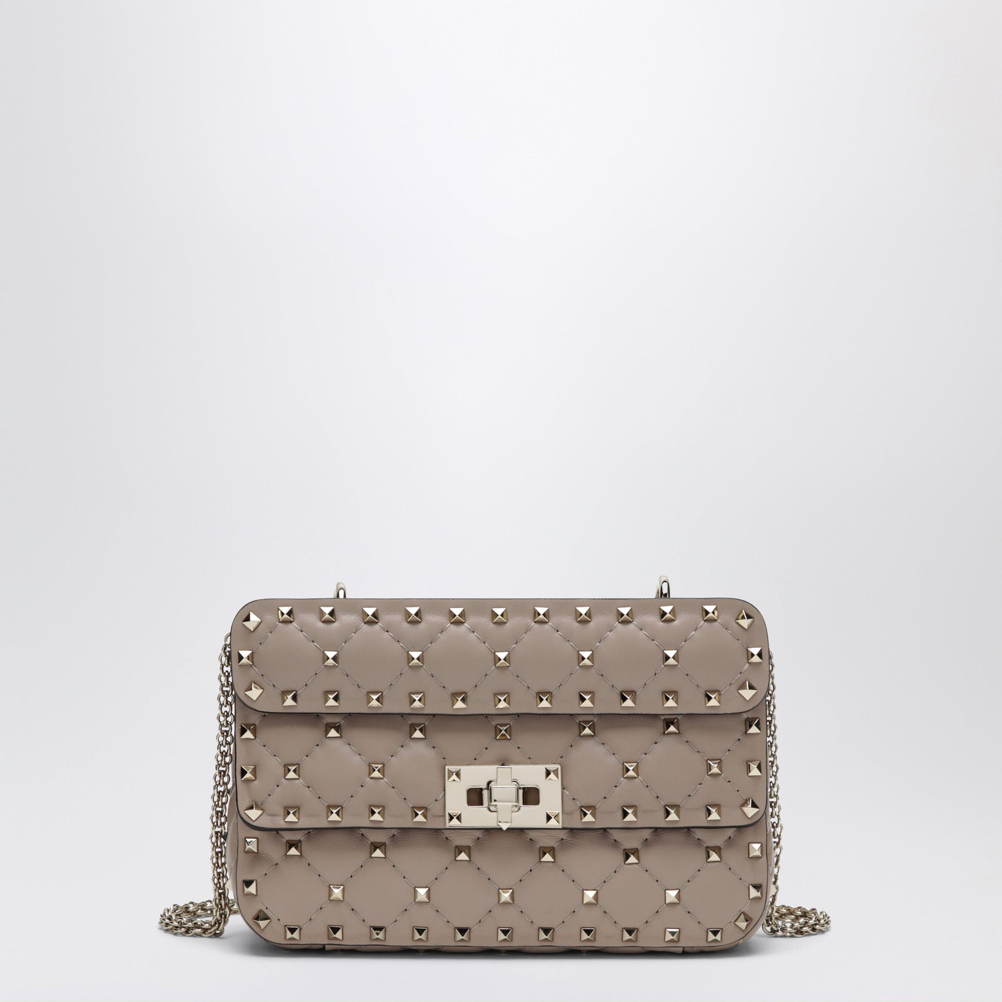 Valentino Garavani Mini Rockstud Spike Top-Handle Bag In Powder Pink Leather Women VALENTINO GARAVANI