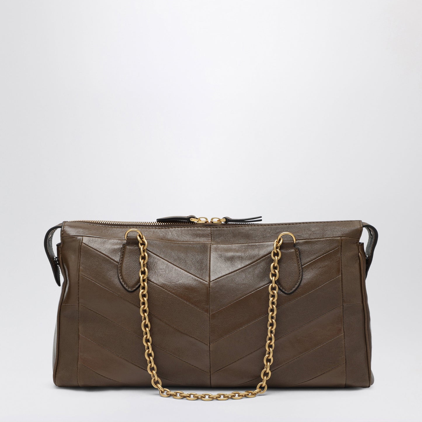 Valentino Garavani Panthea Bag In Tundra-Colored Nappa Leather With Chevron Pattern Women VALENTINO GARAVANI