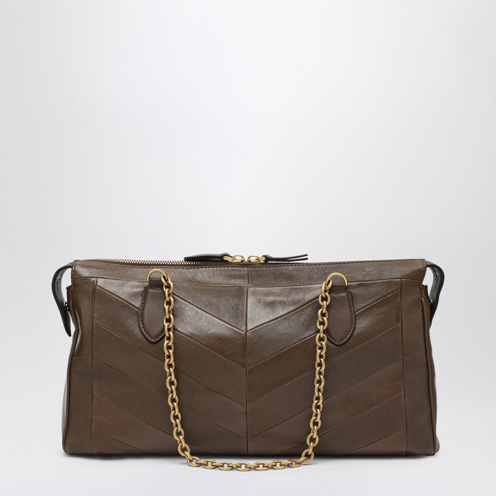 Valentino Garavani Panthea Bag In Tundra-Colored Nappa Leather With Chevron Pattern Women VALENTINO GARAVANI