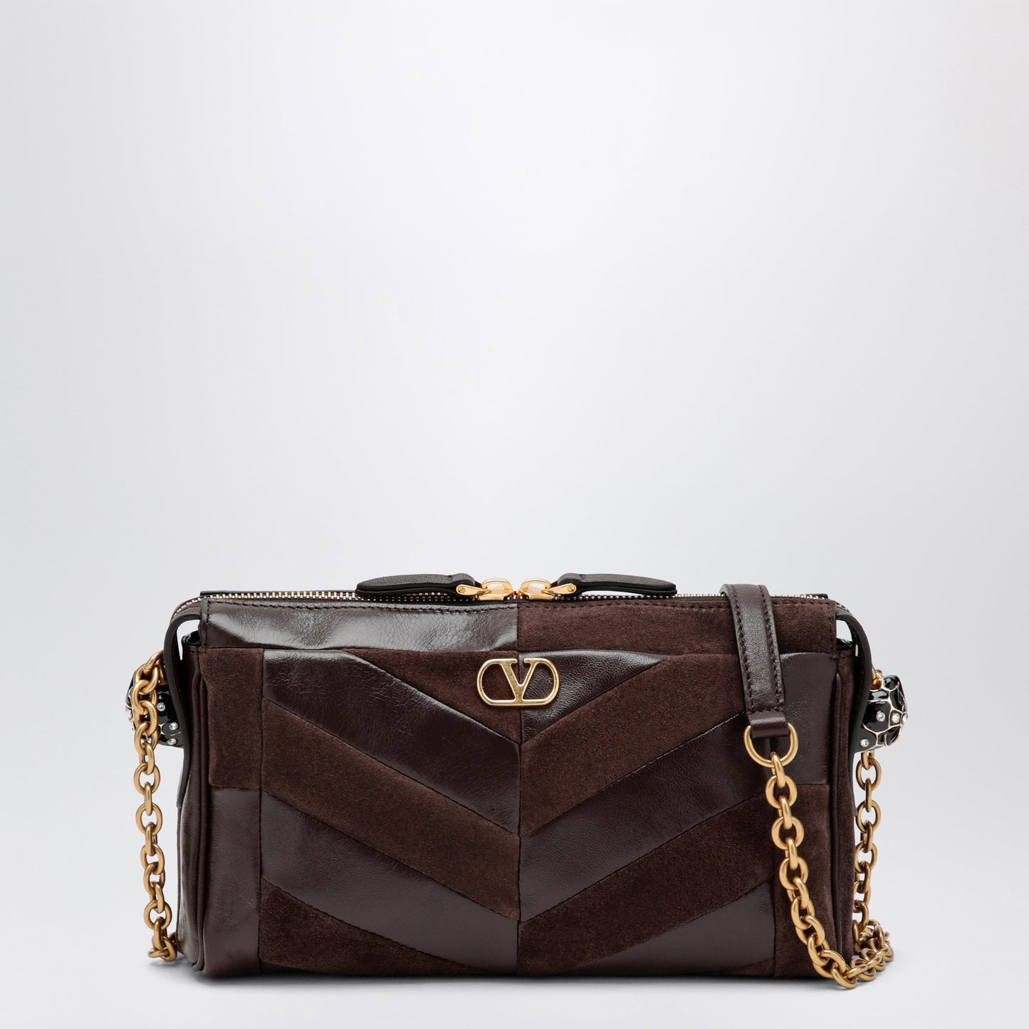 Valentino Garavani Panthea Small Shoulder Bag In Ebony Brown Women VALENTINO GARAVANI