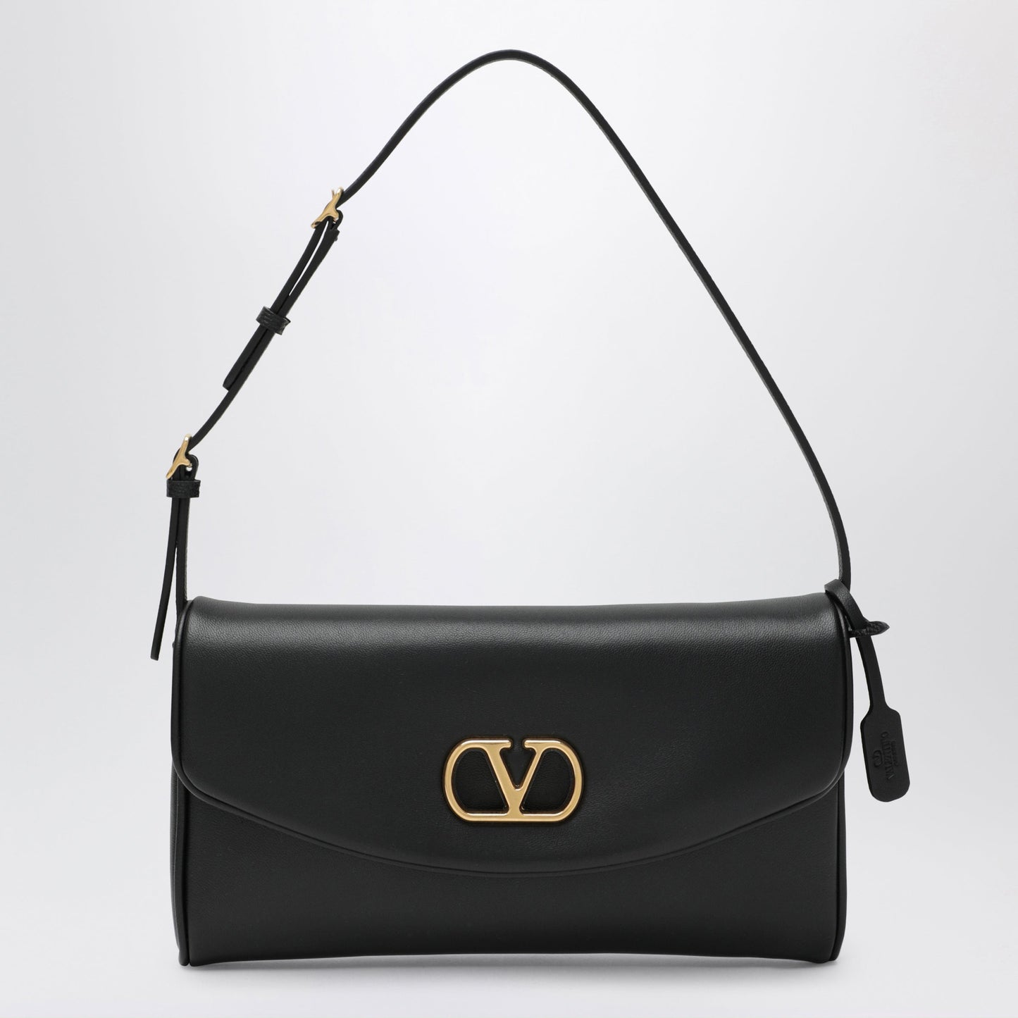 Valentino Garavani Small Black Devain Leather Shoulder Bag Women VALENTINO GARAVANI