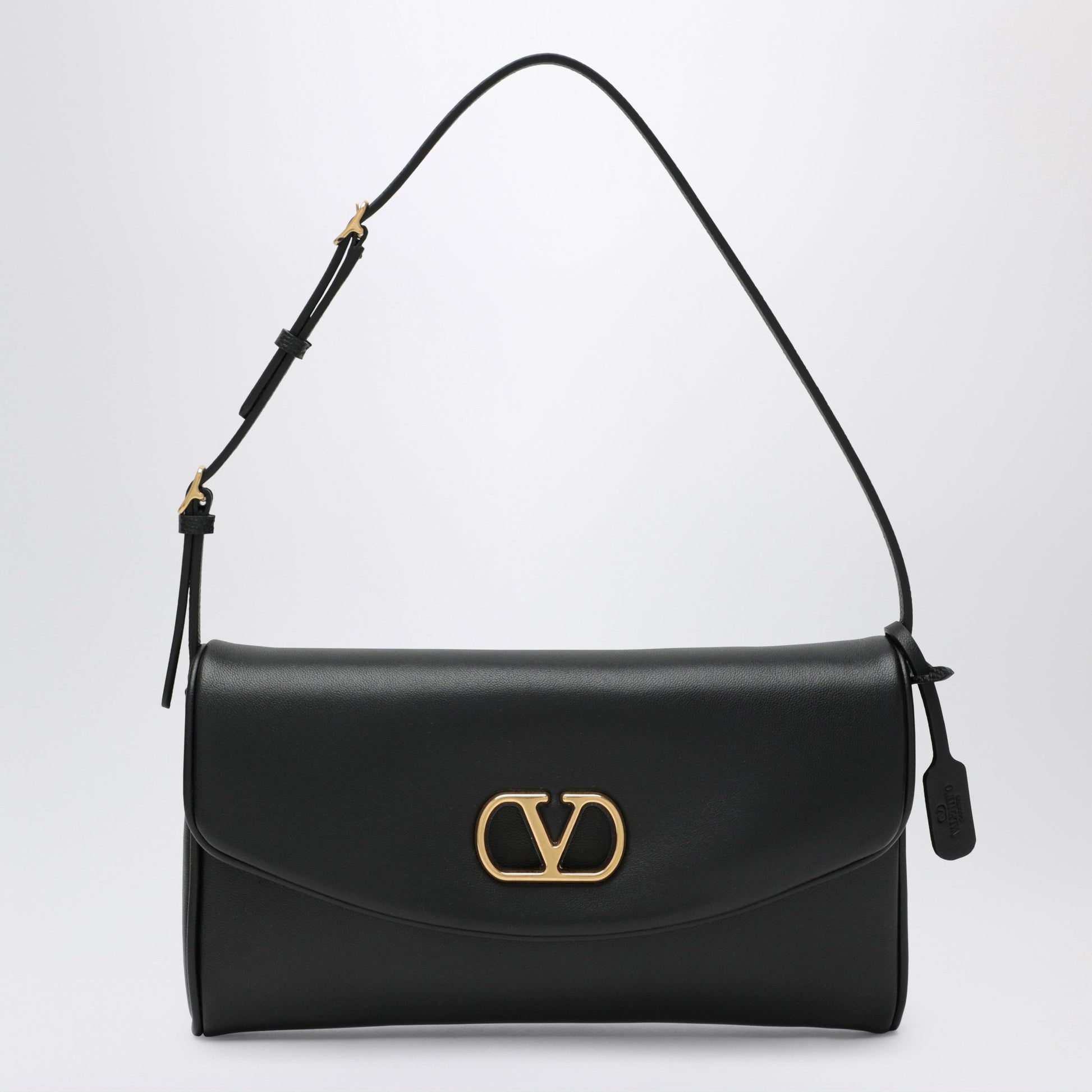 Valentino Garavani Small Black Devain Leather Shoulder Bag Women VALENTINO GARAVANI