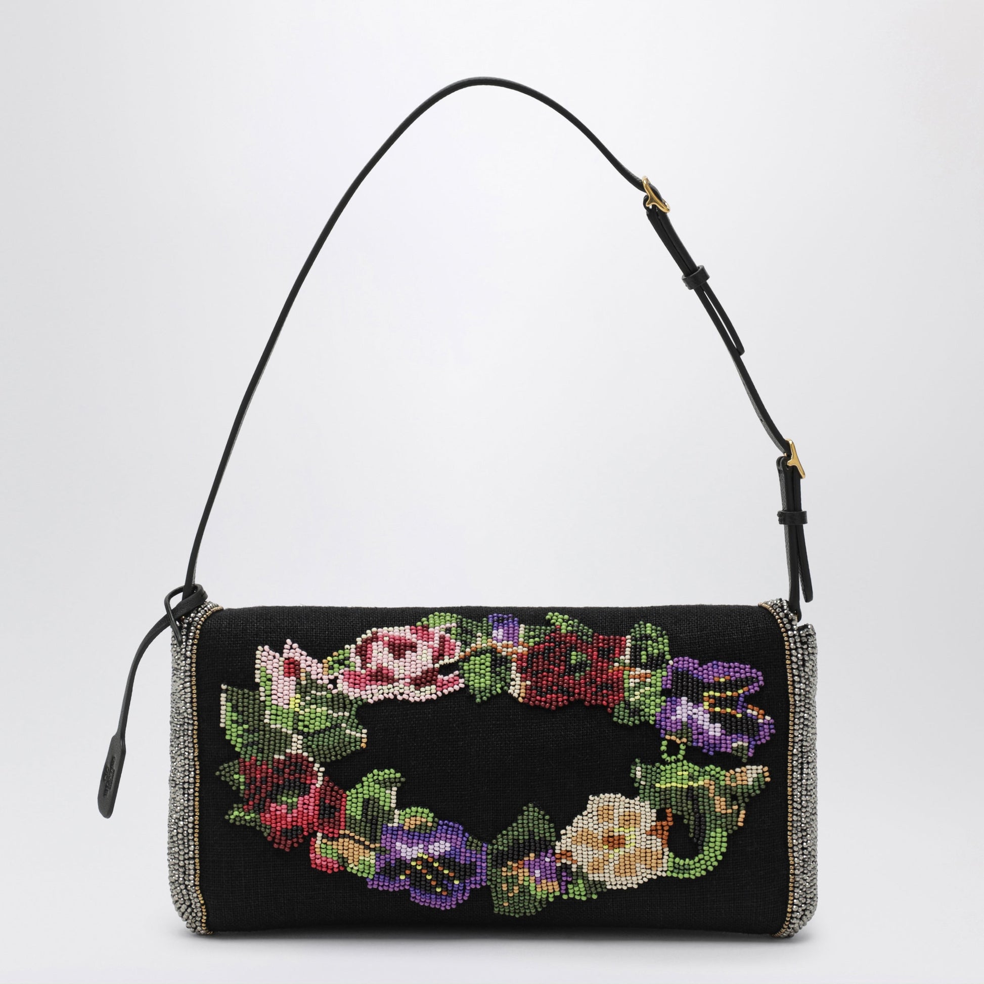 Valentino Garavani Small Devain Shoulder Bag With Floral Bead Embroidery Women VALENTINO GARAVANI