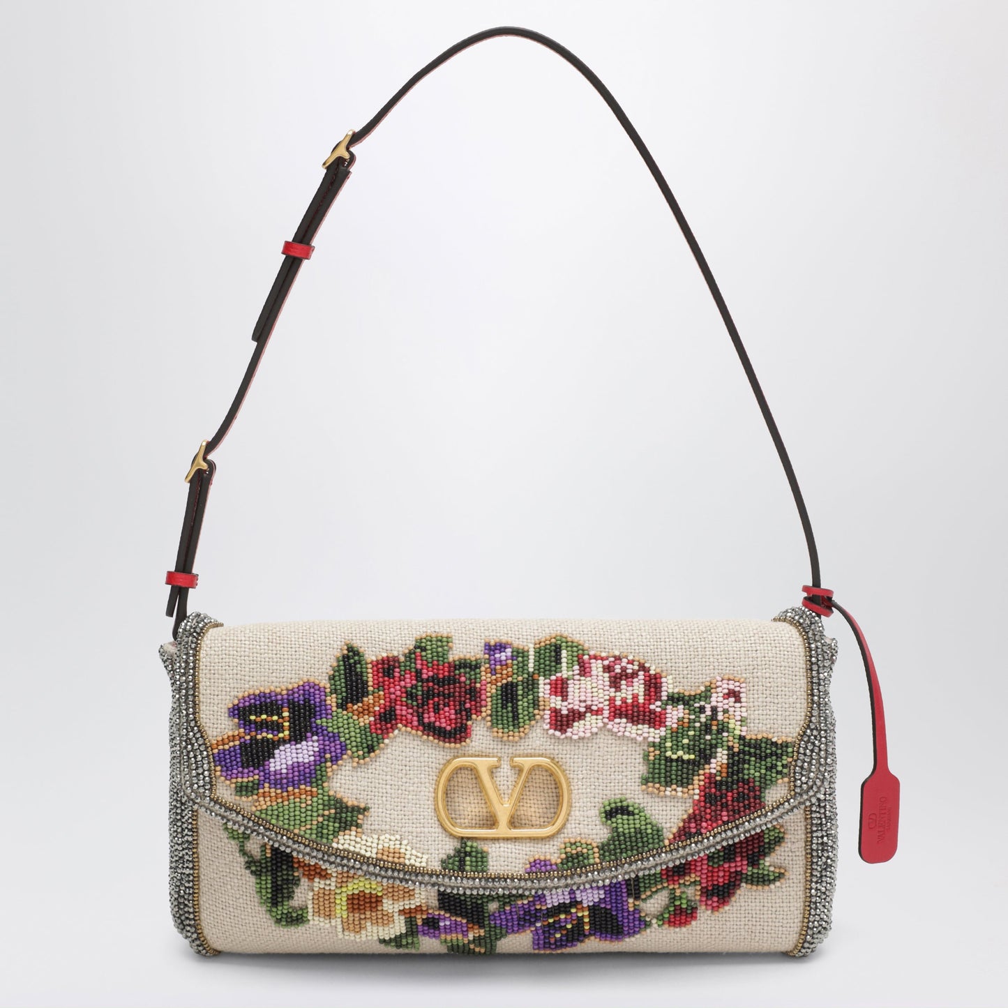 Valentino Garavani Small Devain Shoulder Bag With Floral Bead Embroidery Women VALENTINO GARAVANI