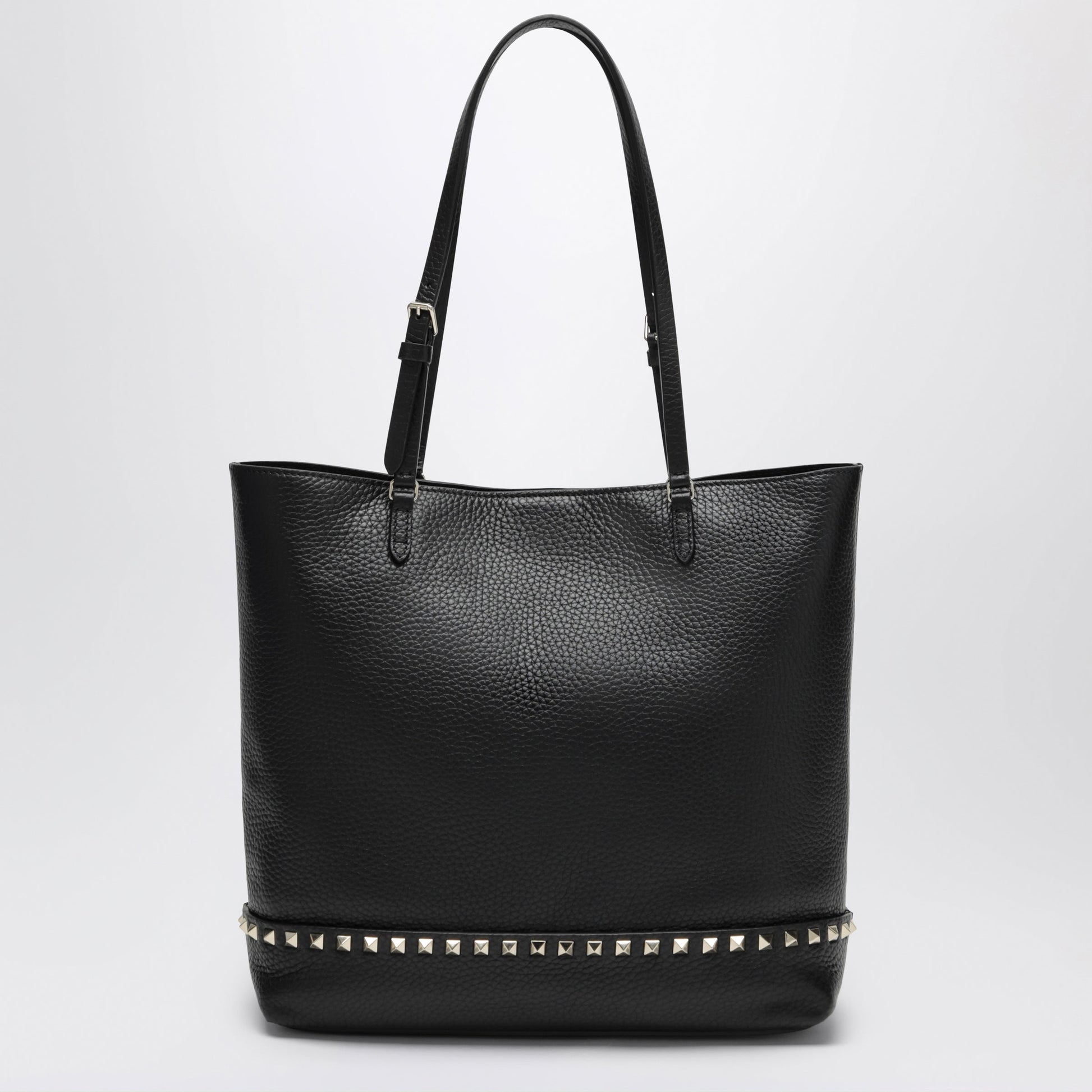 Valentino Garavani Medium Rockstud Shopper Bag In Black Leather Women VALENTINO GARAVANI