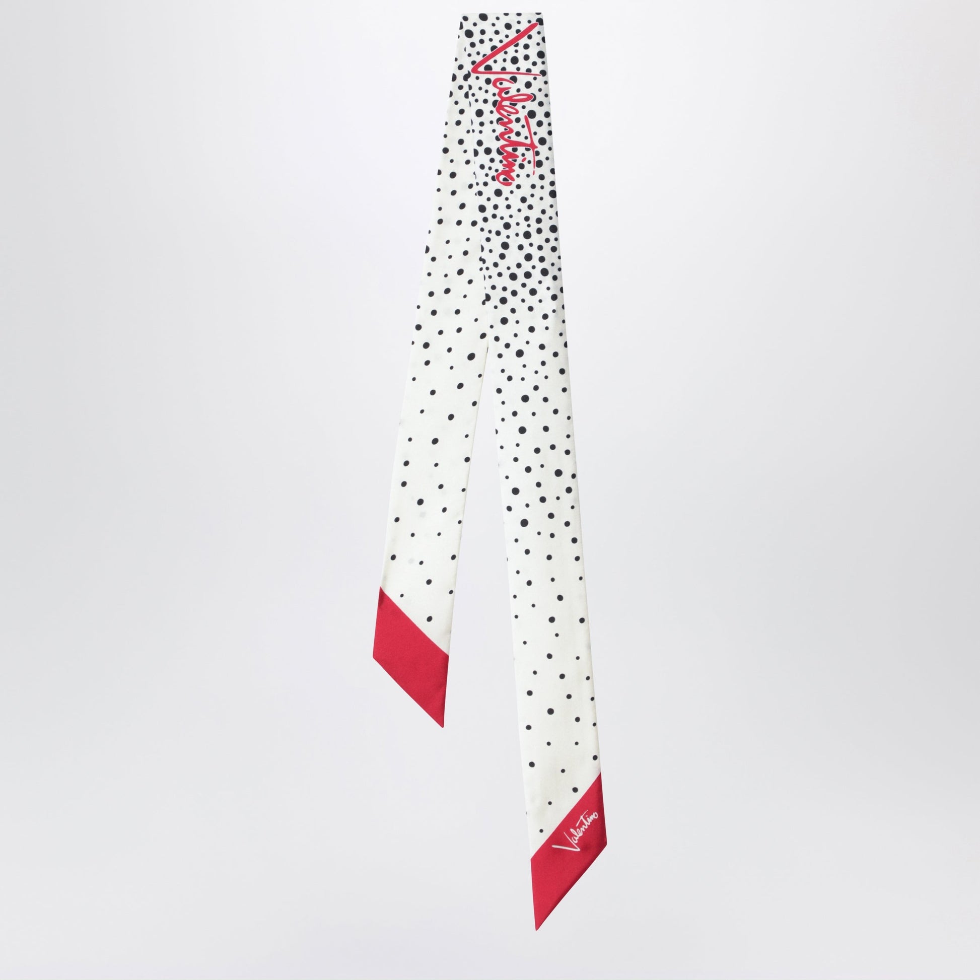 Valentino Garavani Little Stars Starry Bandeau Scarf In Silk, Vanilla Red Women VALENTINO GARAVANI