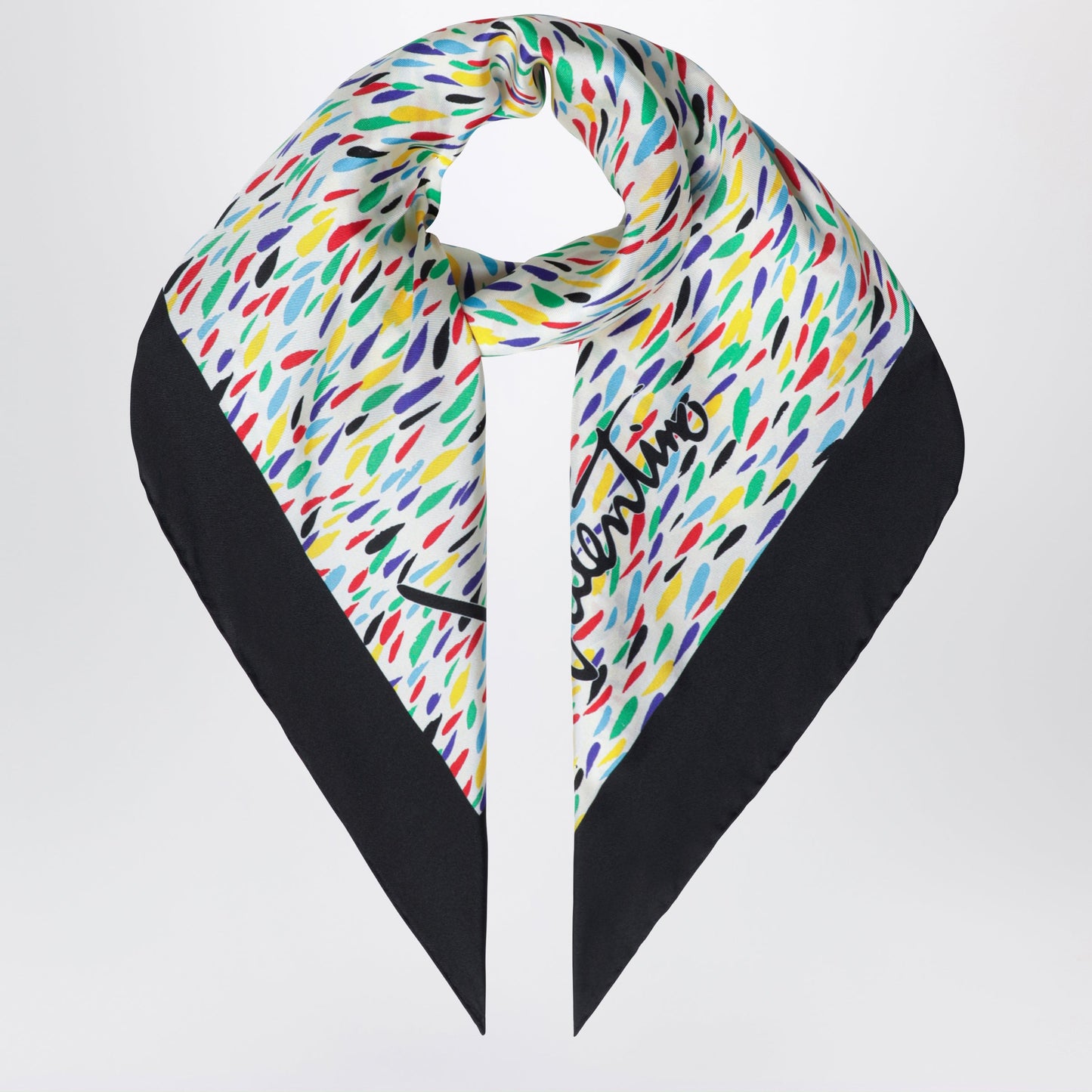 Valentino Garavani Silk Scarf With Multicolor Print Women VALENTINO GARAVANI