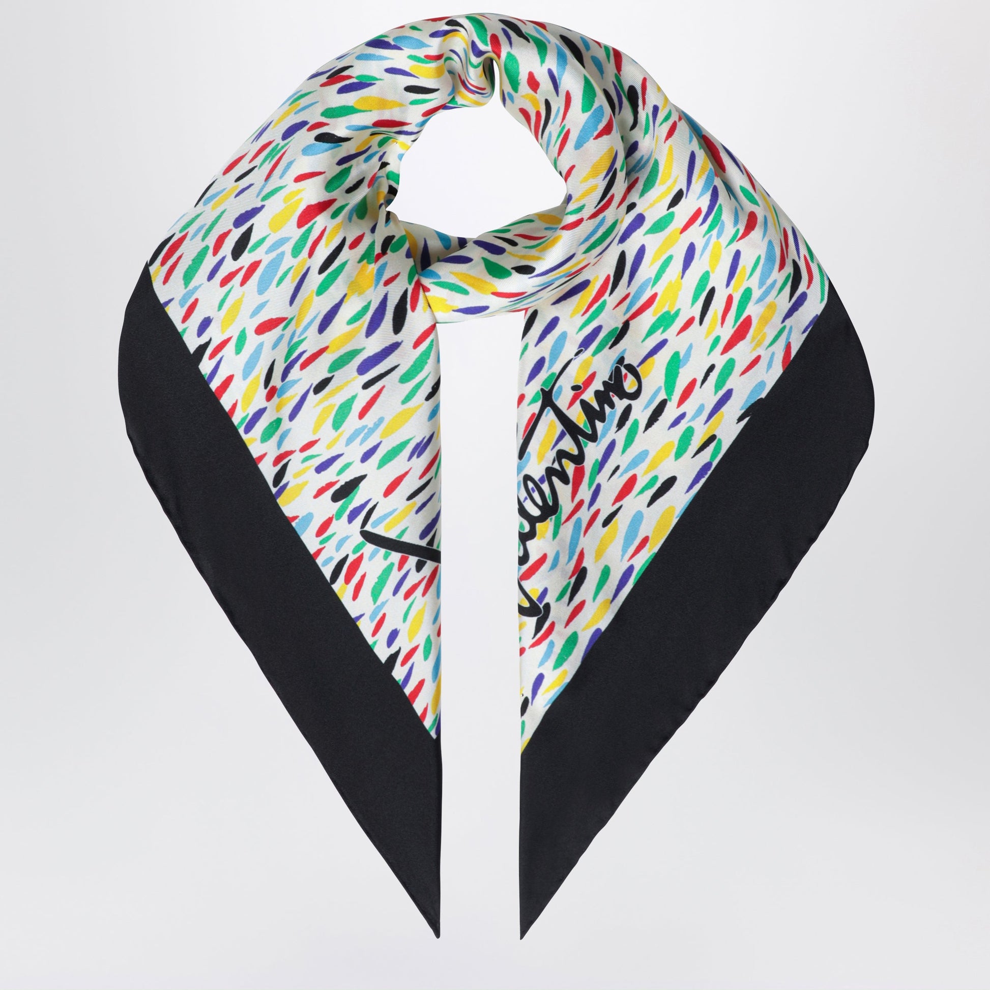 Valentino Garavani Silk Scarf With Multicolor Print Women VALENTINO GARAVANI