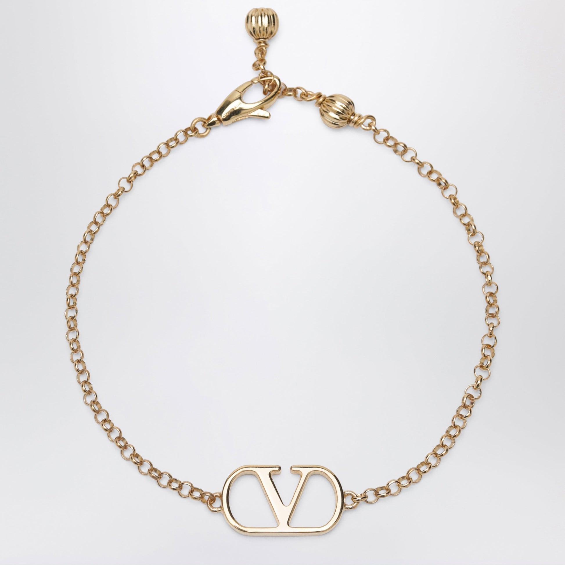 Valentino Garavani Vlogo Signature Bracelet In Gold-Tone Brass Women VALENTINO GARAVANI