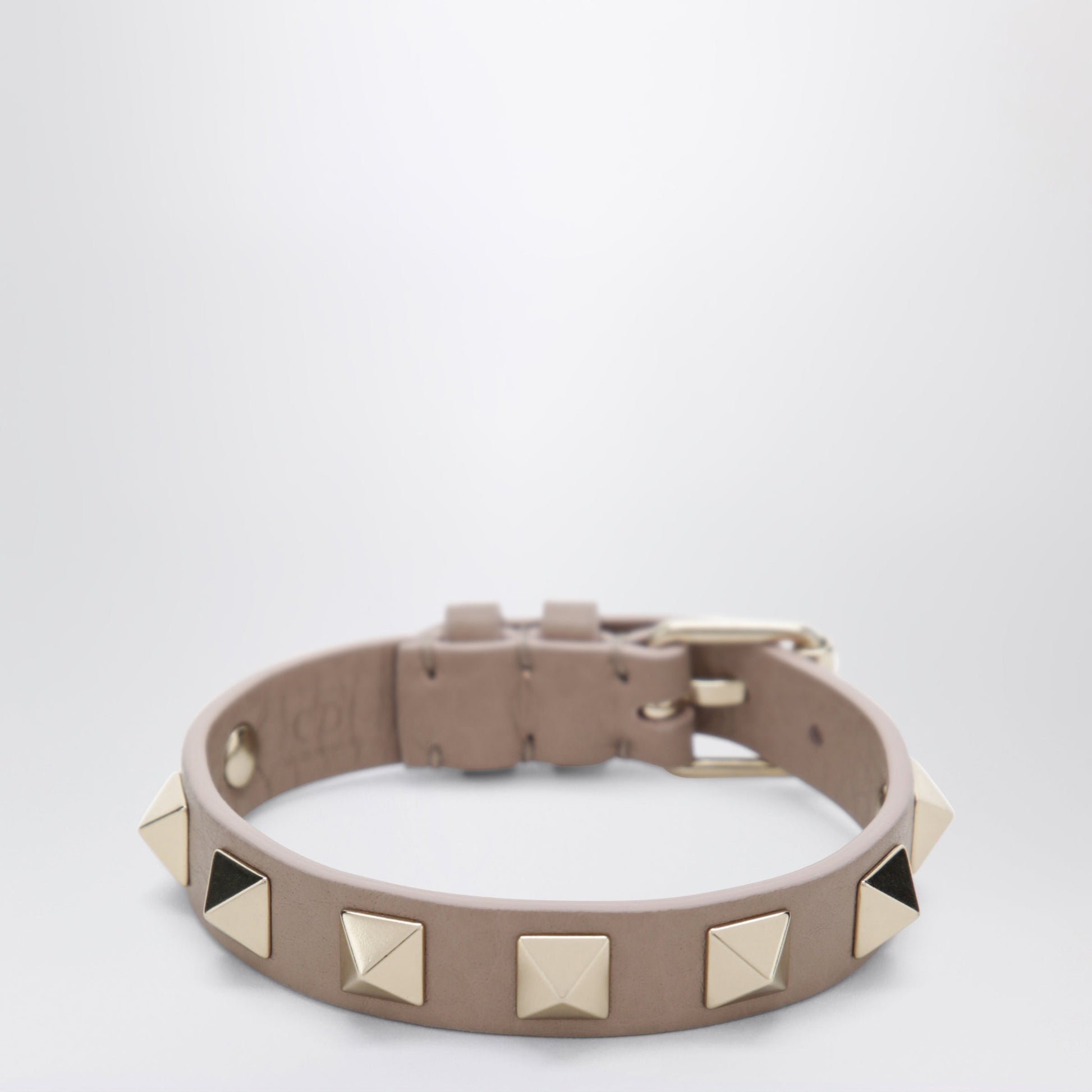 Valentino Garavani Rockstud Bracelet In Powder Pink Leather Women VALENTINO GARAVANI
