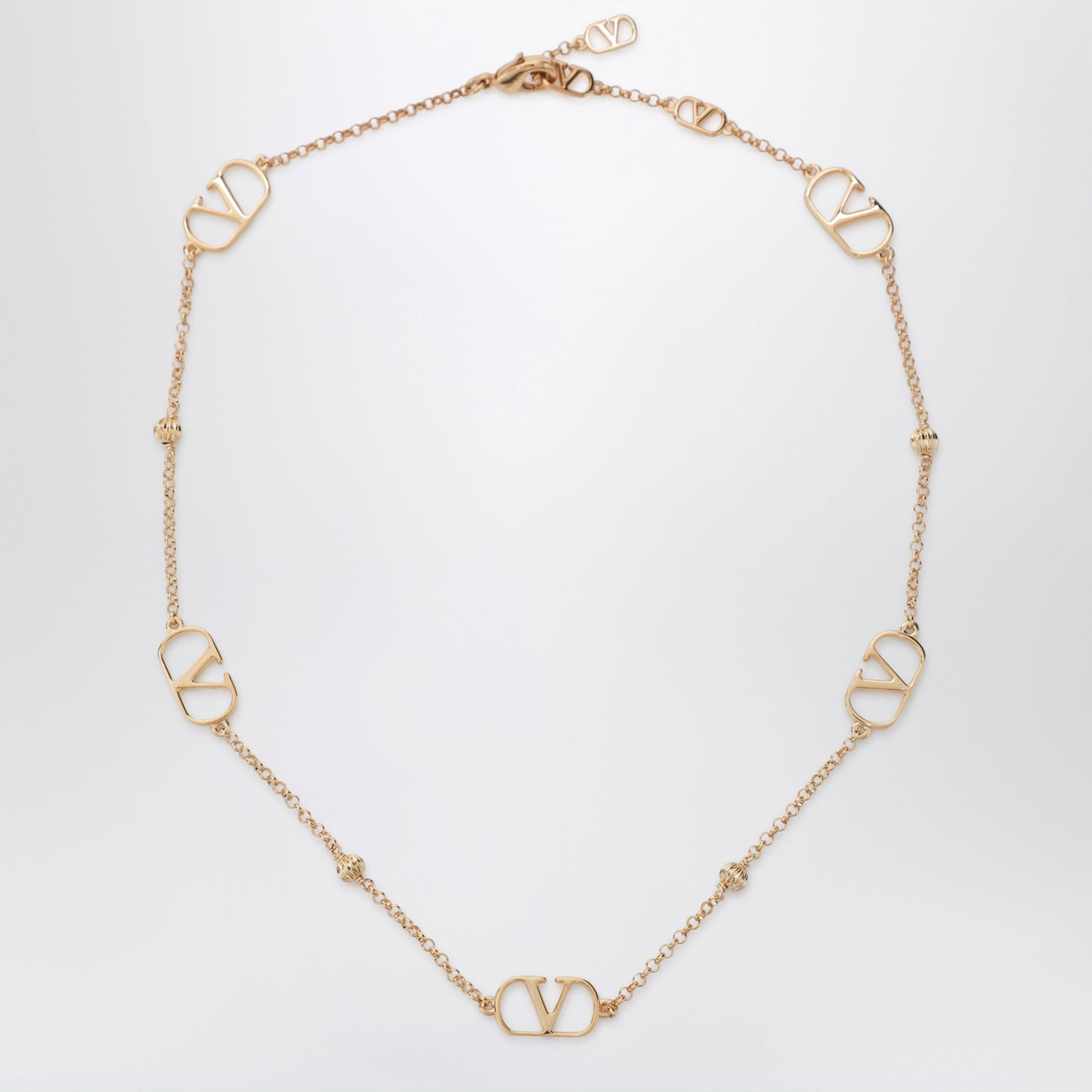 Valentino Garavani Vlogo Signature Necklace In Gold-Tone Metal Women VALENTINO GARAVANI