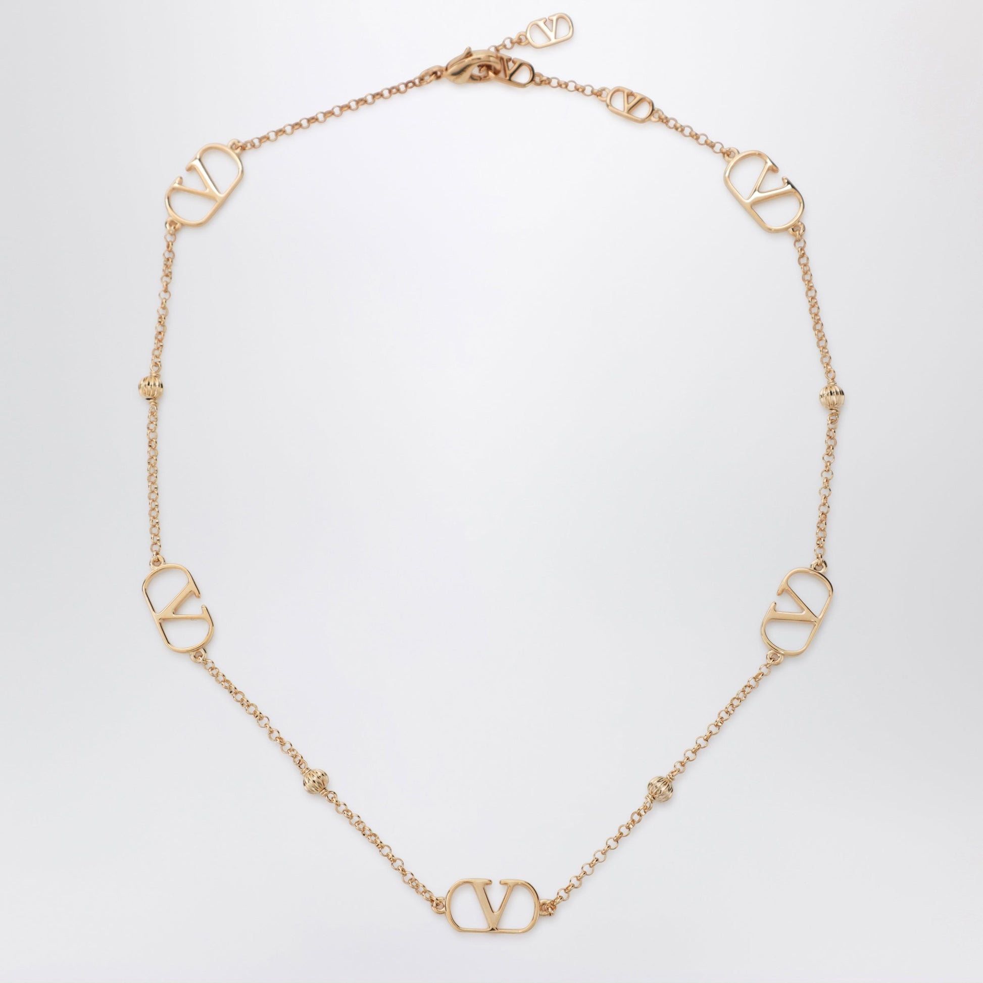 Valentino Garavani Vlogo Signature Necklace In Gold-Tone Metal Women VALENTINO GARAVANI
