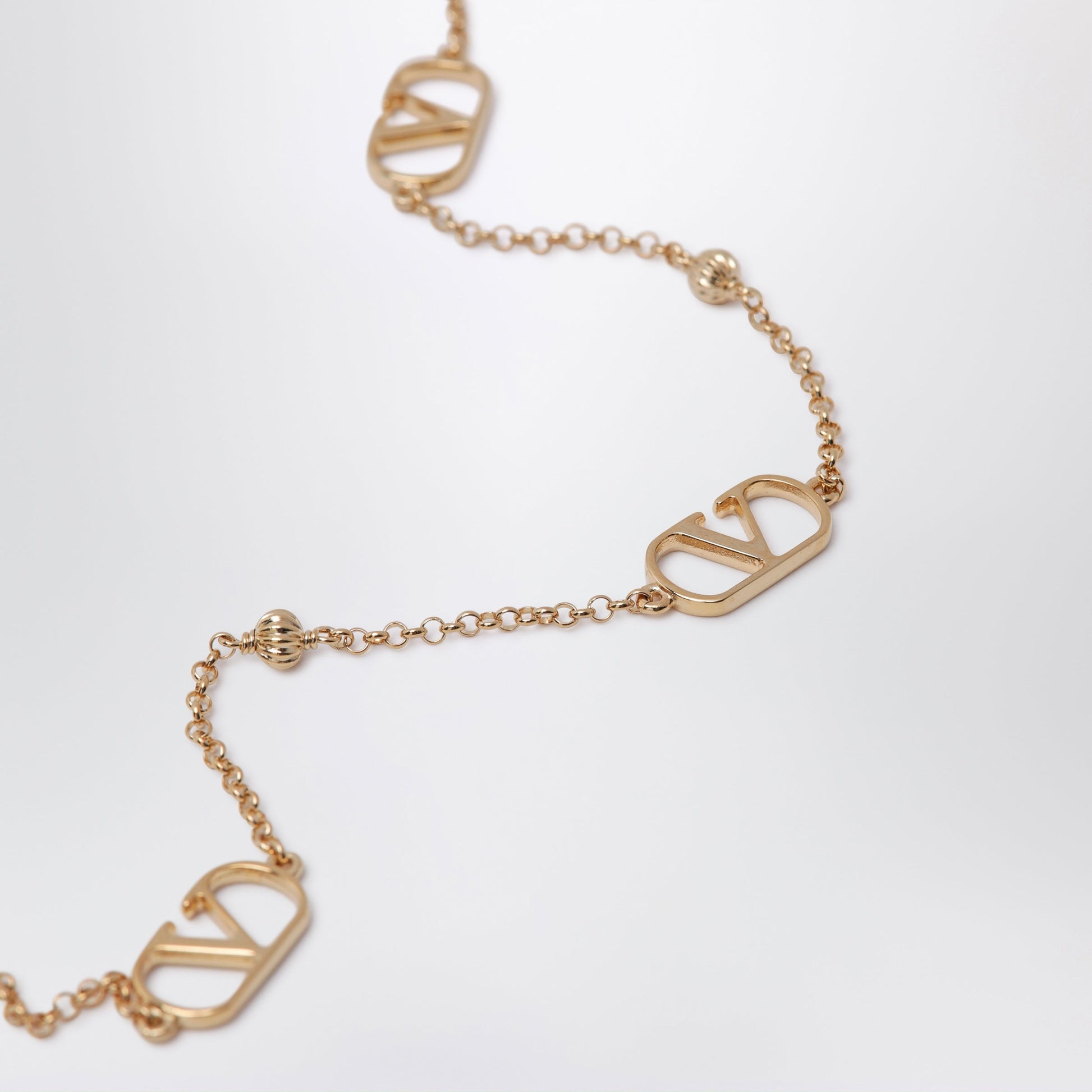 Valentino Garavani Vlogo Signature Necklace In Gold-Tone Metal Women VALENTINO GARAVANI