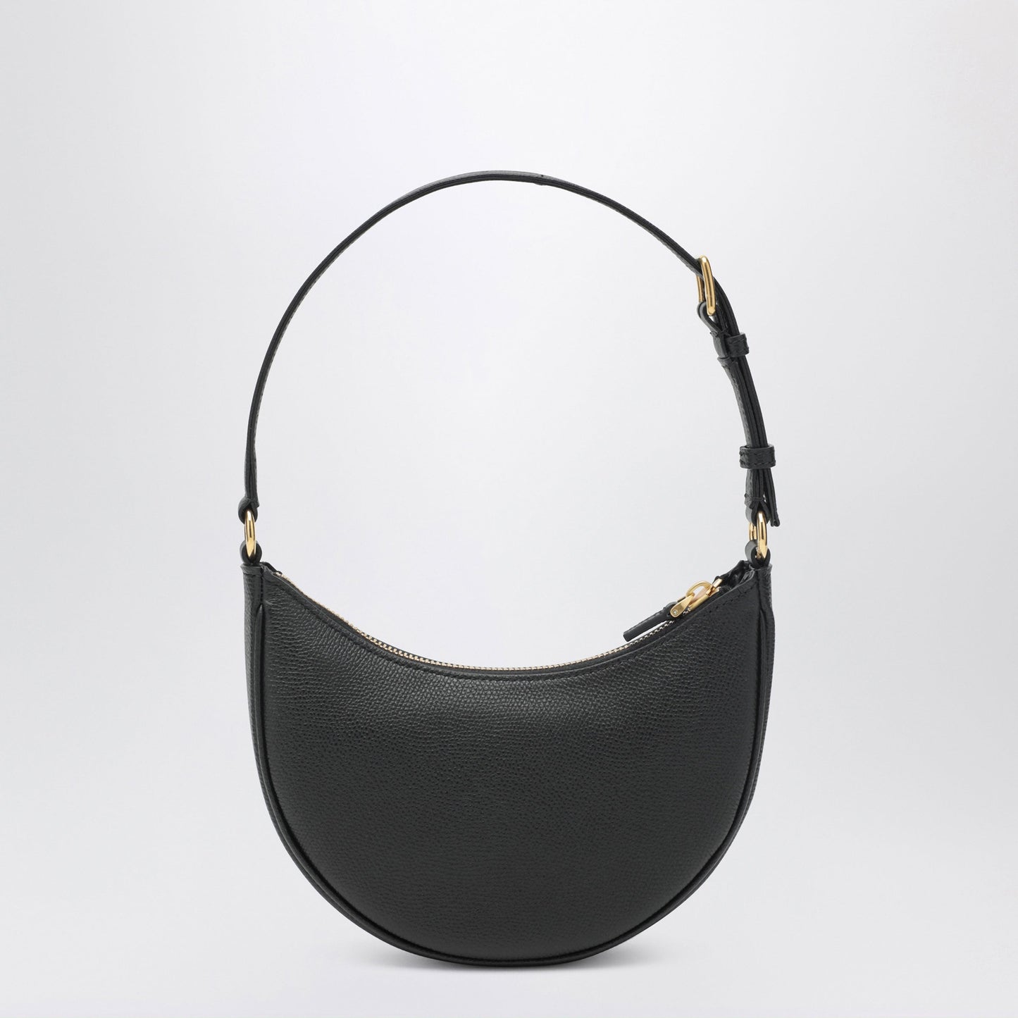 Valentino Garavani Vlogo Signature Mini Hobo Bag In Black Leather Women VALENTINO GARAVANI
