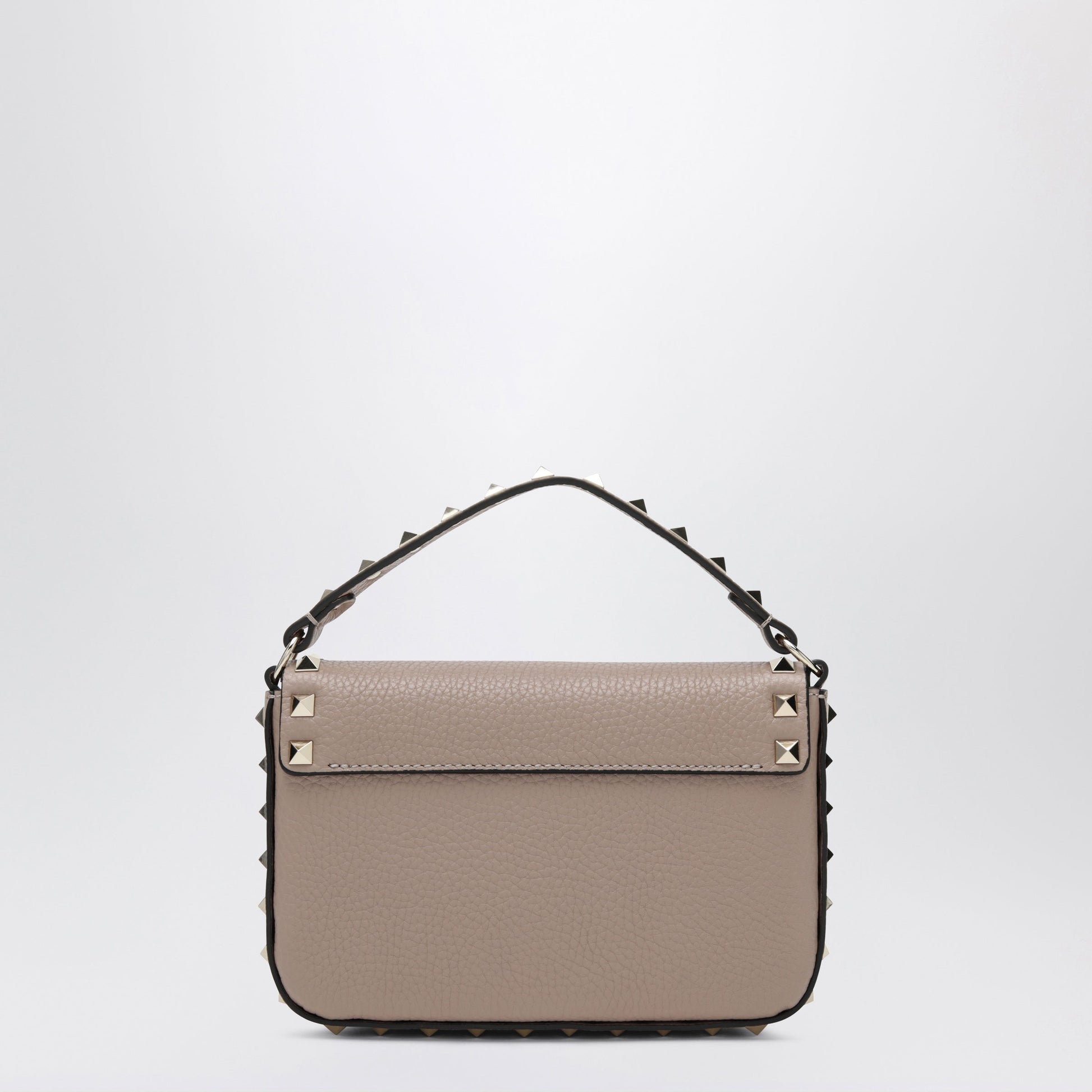 Valentino Garavani Rockstud Pouch In Grained Calf Leather, Powder Women VALENTINO GARAVANI