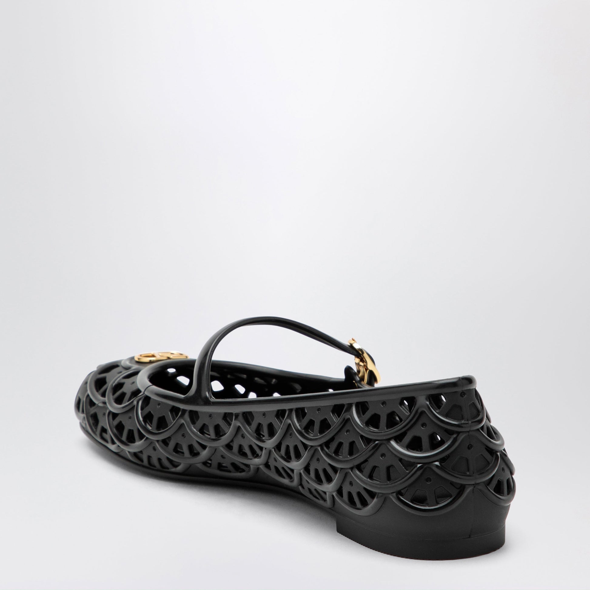 Valentino Garavani Black Vlogo Signature Rubber Ballet Flats Women VALENTINO GARAVANI
