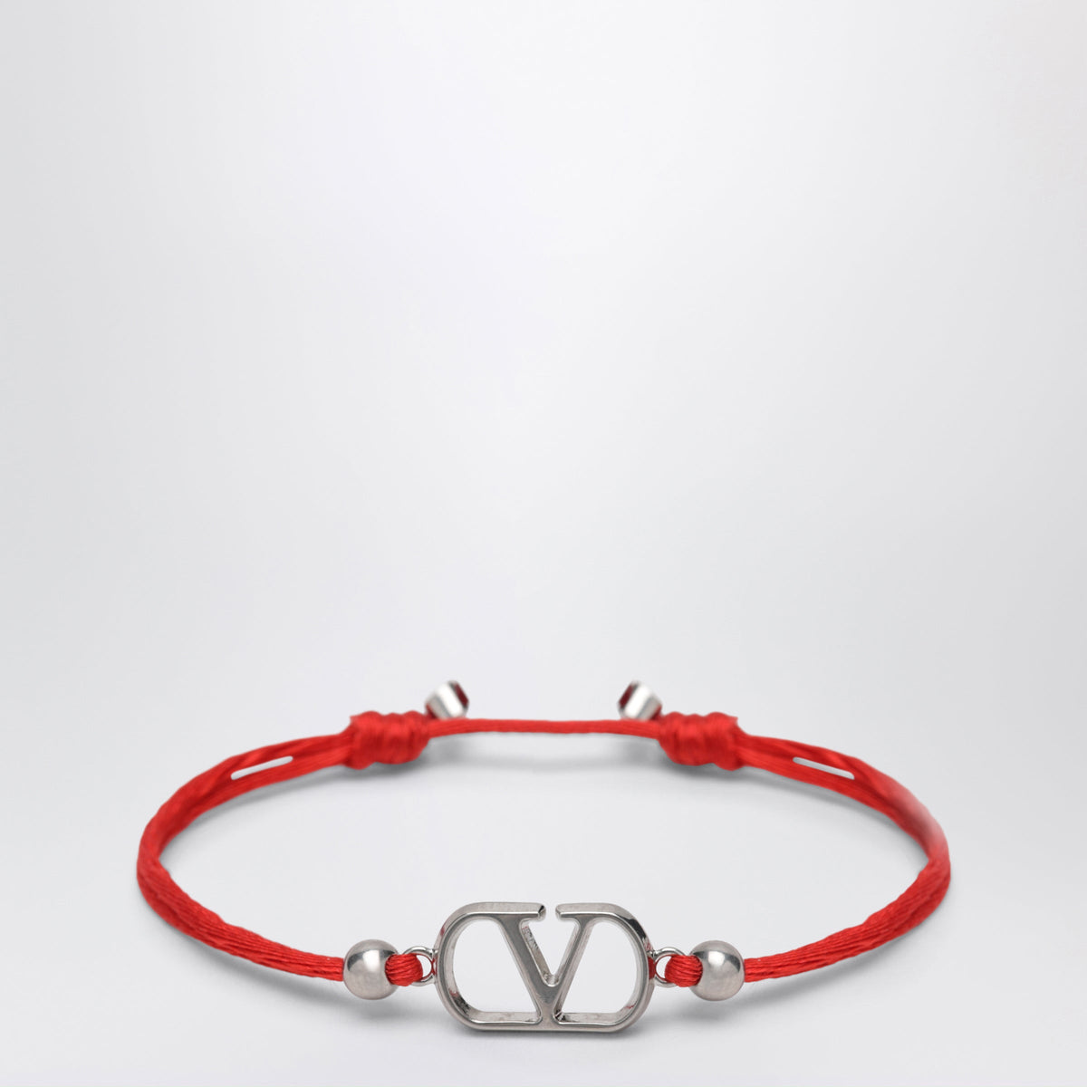 Valentino Garavani Red Vlogo Signature Cord Bracelet Men VALENTINO GARAVANI