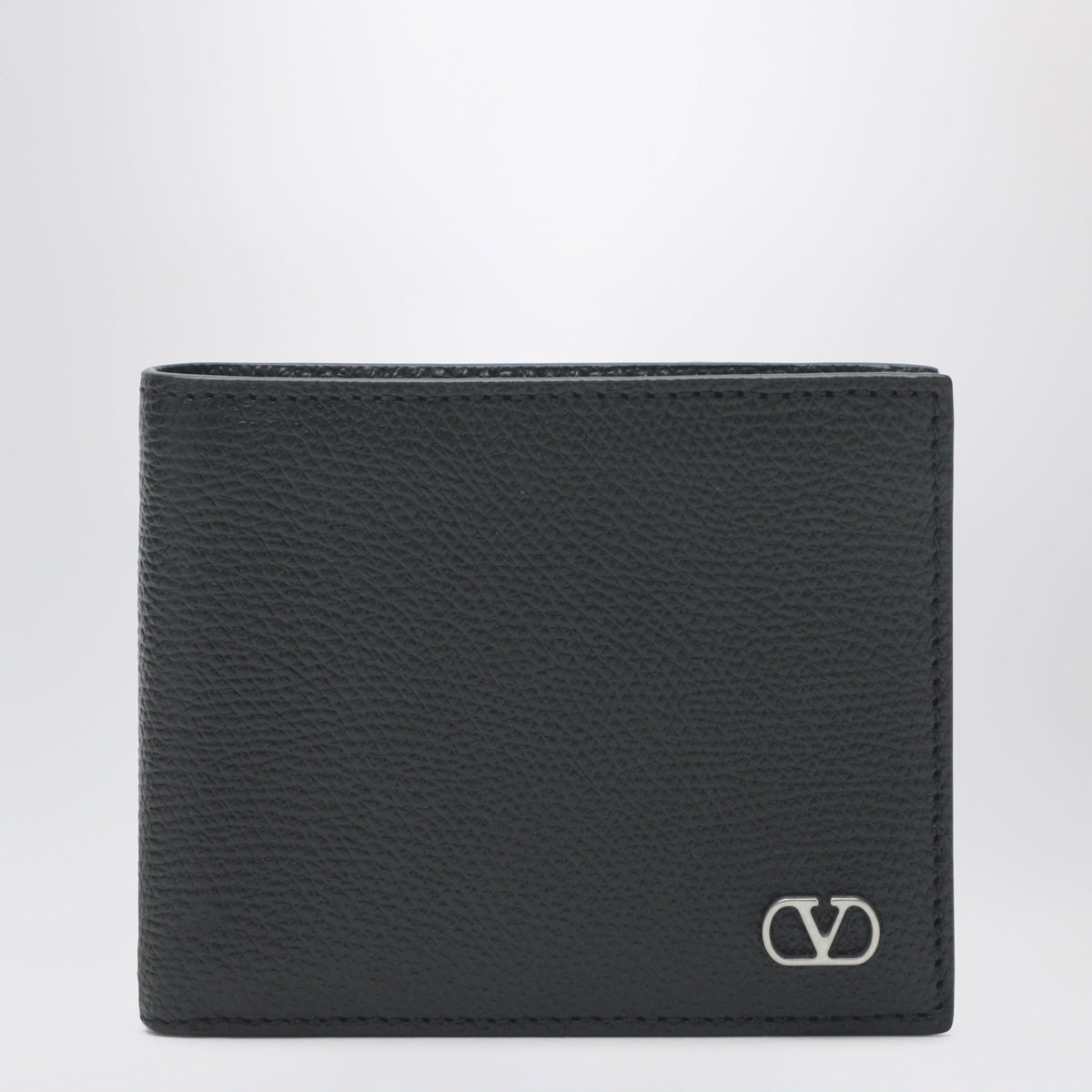 Valentino Garavani Black Vlogo Signature Bi-Fold Wallet Men VALENTINO GARAVANI