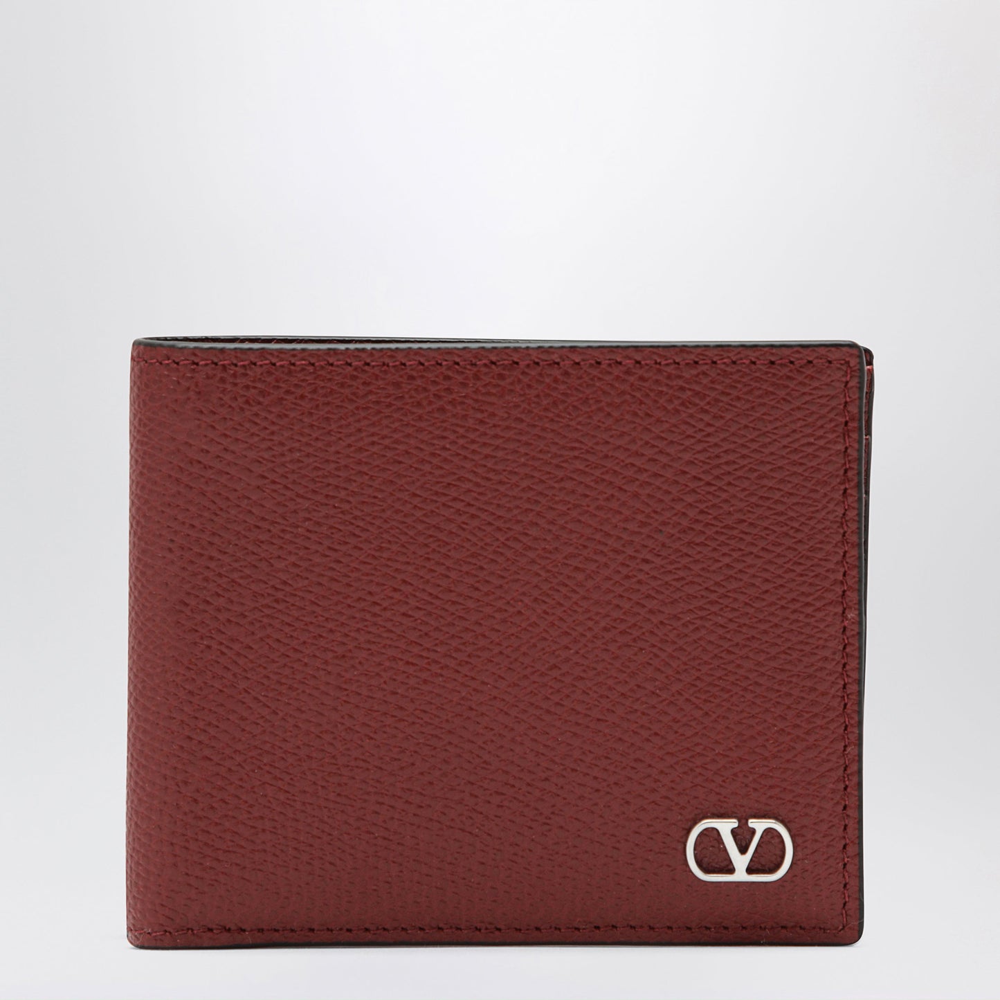 Valentino Garavani Dark Red Vlogo Signature Bi-Fold Wallet Men VALENTINO GARAVANI