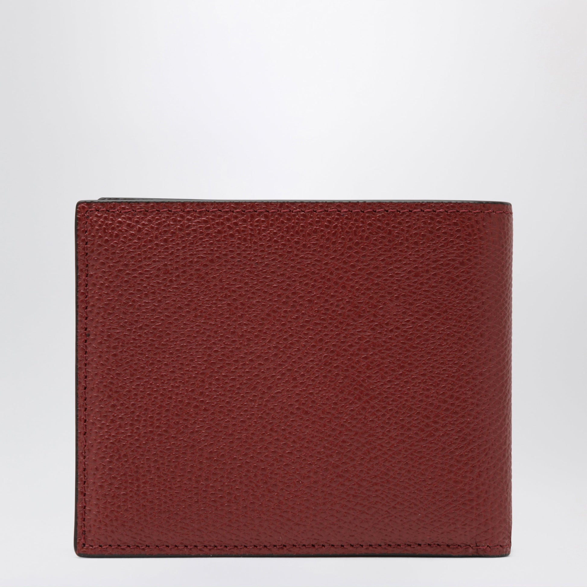 Valentino Garavani Dark Red Vlogo Signature Bi-Fold Wallet Men VALENTINO GARAVANI