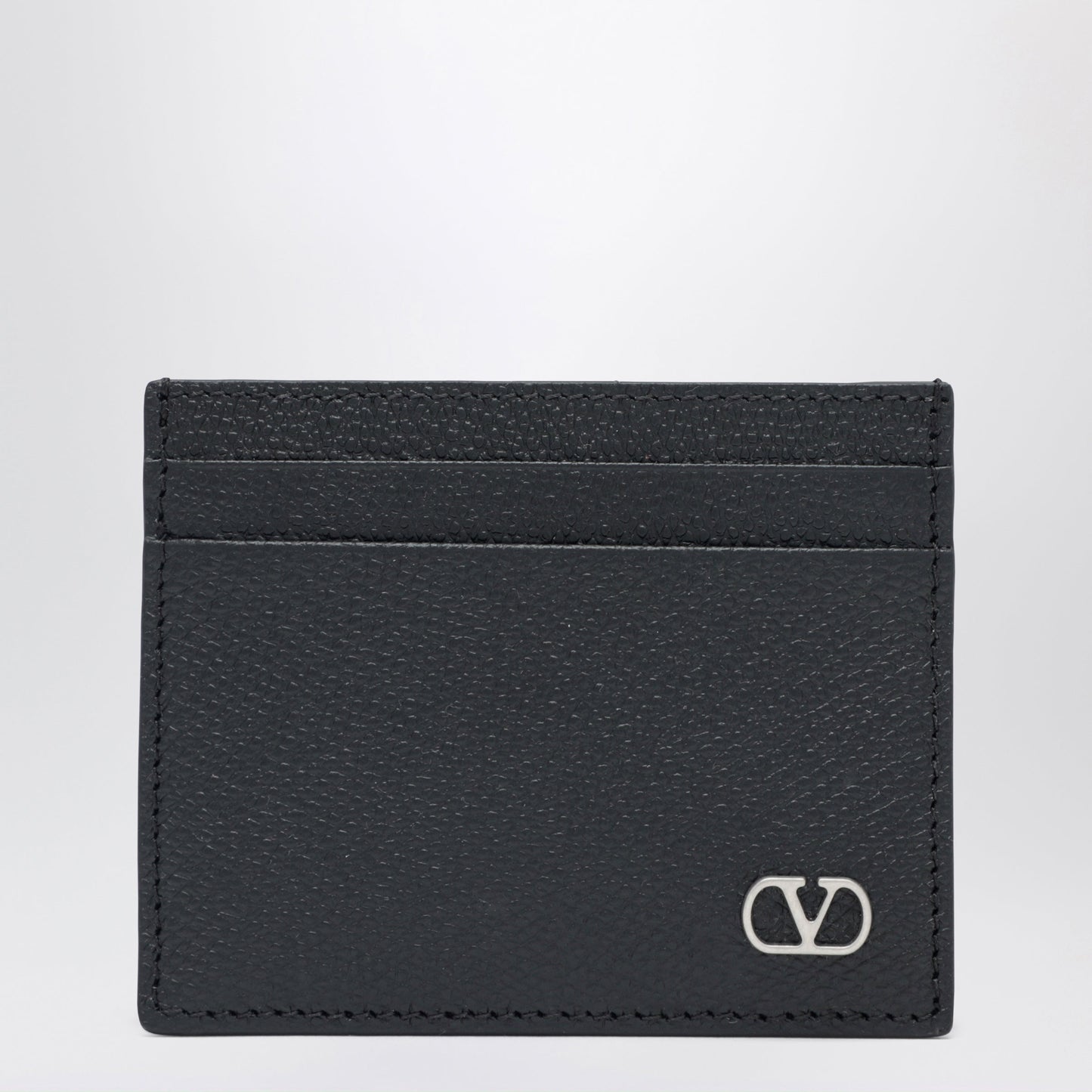 Valentino Garavani Vlogo Signature Card Holder In Black Men VALENTINO GARAVANI