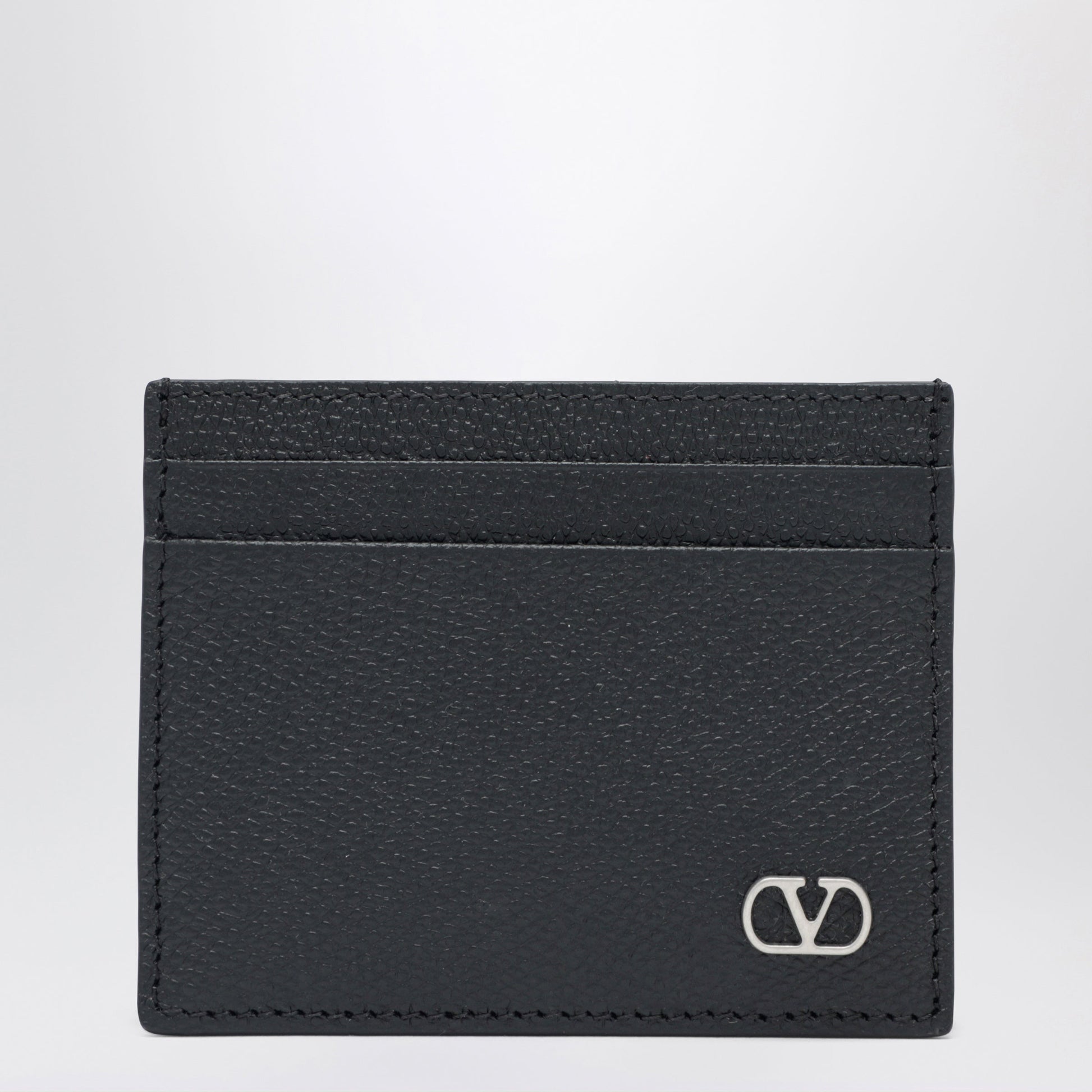 Valentino Garavani Vlogo Signature Card Holder In Black Men VALENTINO GARAVANI