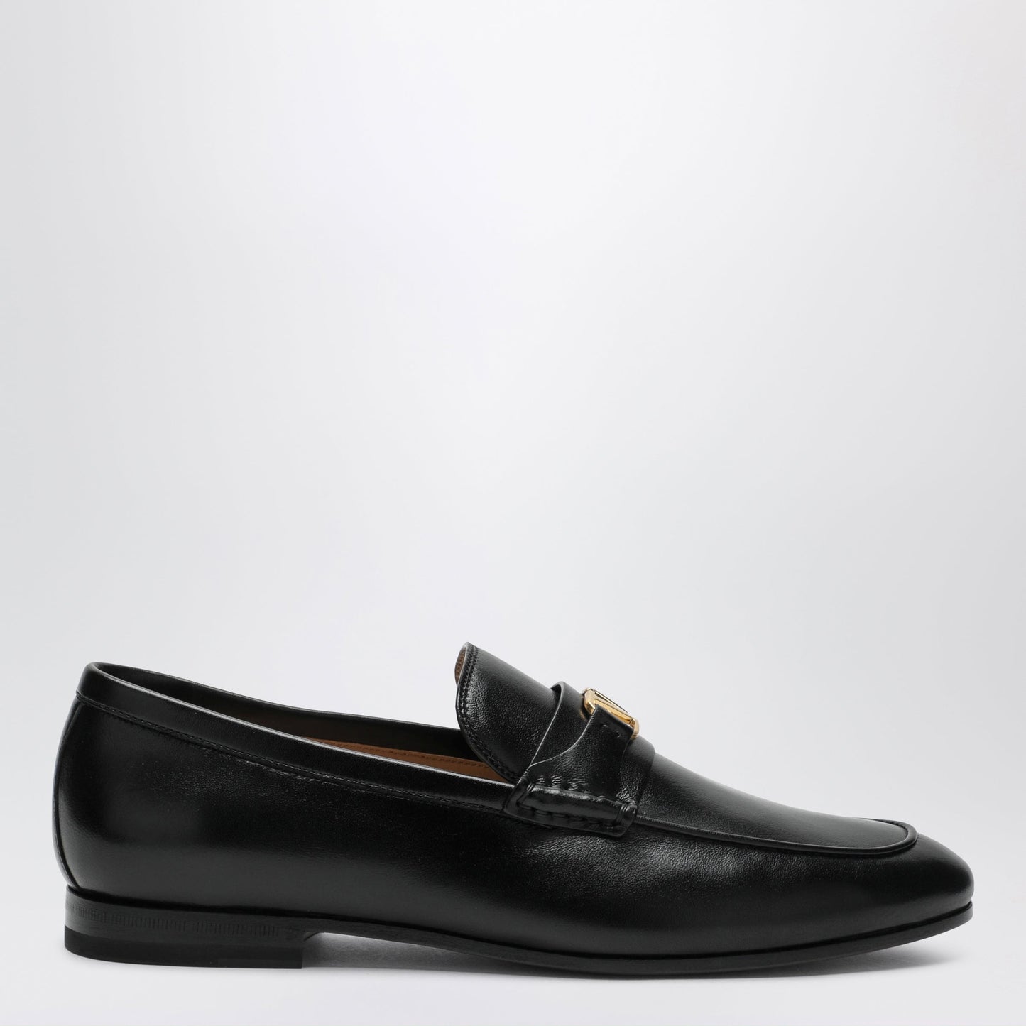 Valentino Garavani Black Vlogo Signature Loafers In Nappa Leather Men VALENTINO GARAVANI