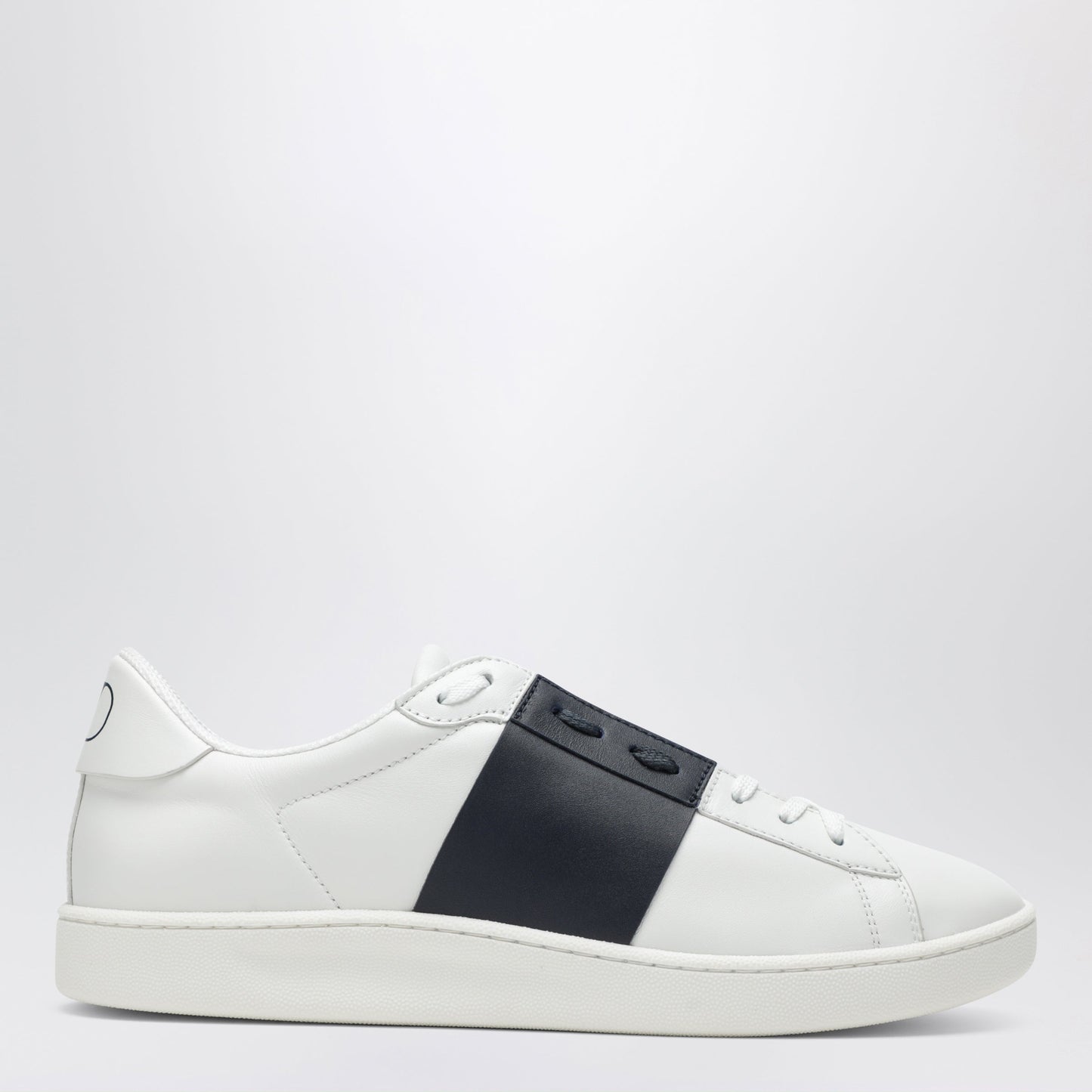 Valentino Garavani Open Royco Nappa Leather Sneakers In White/Navy Men VALENTINO GARAVANI