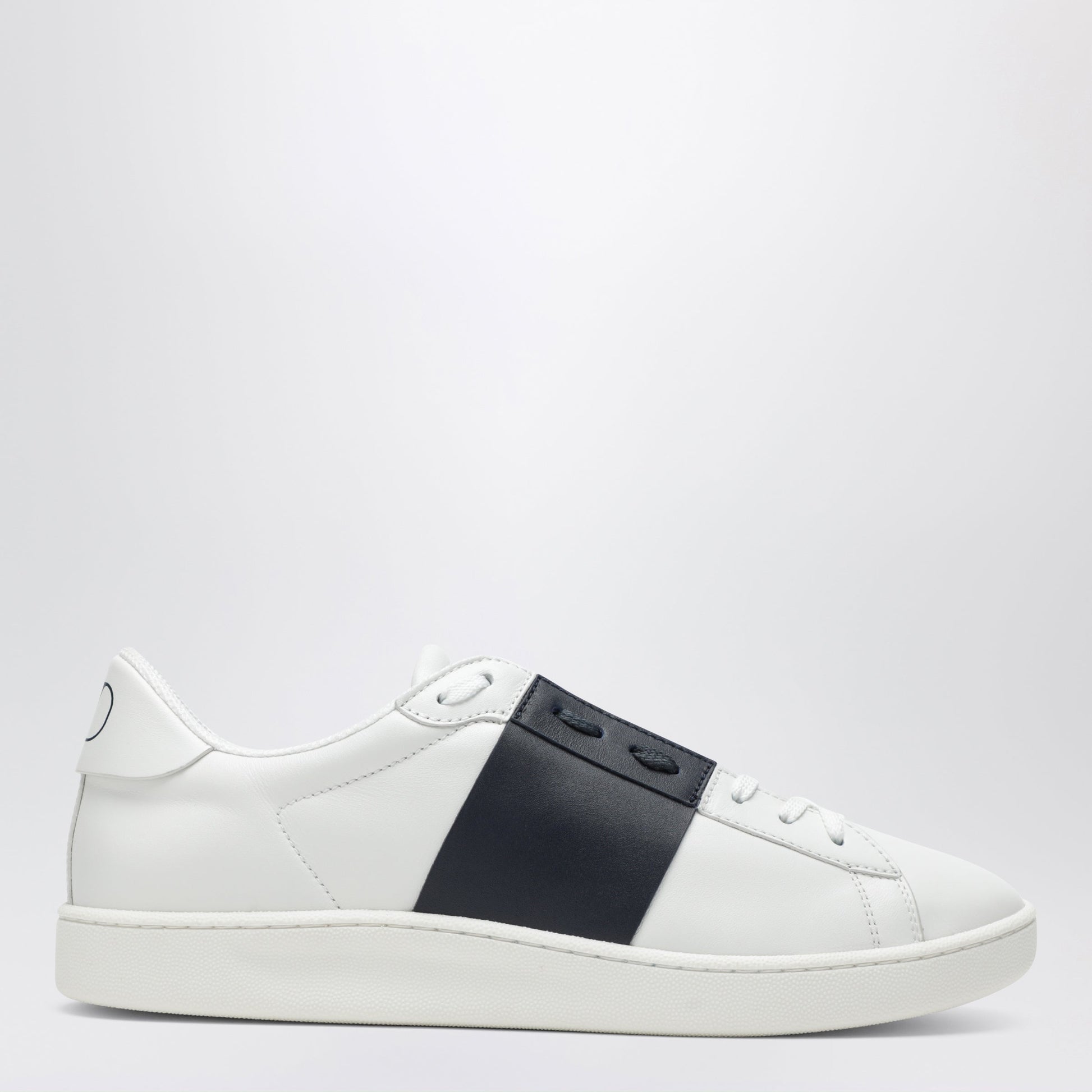 Valentino Garavani Open Royco Nappa Leather Sneakers In White/Navy Men VALENTINO GARAVANI