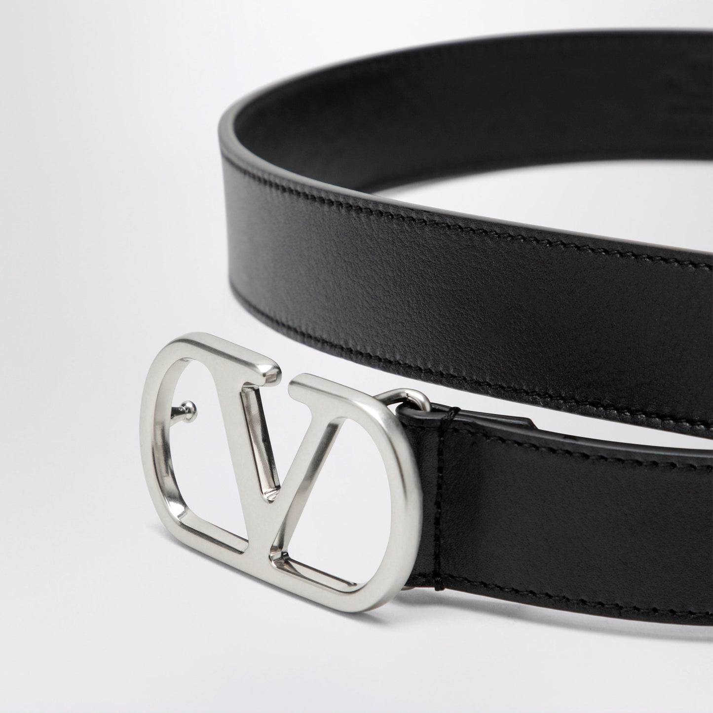 Valentino Garavani Black Vlogo Signature Belt Men VALENTINO GARAVANI