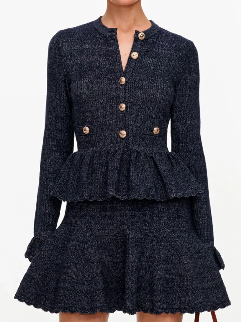 Self-Portrait Women Textured Knit Mini Dress SELF-PORTRAIT