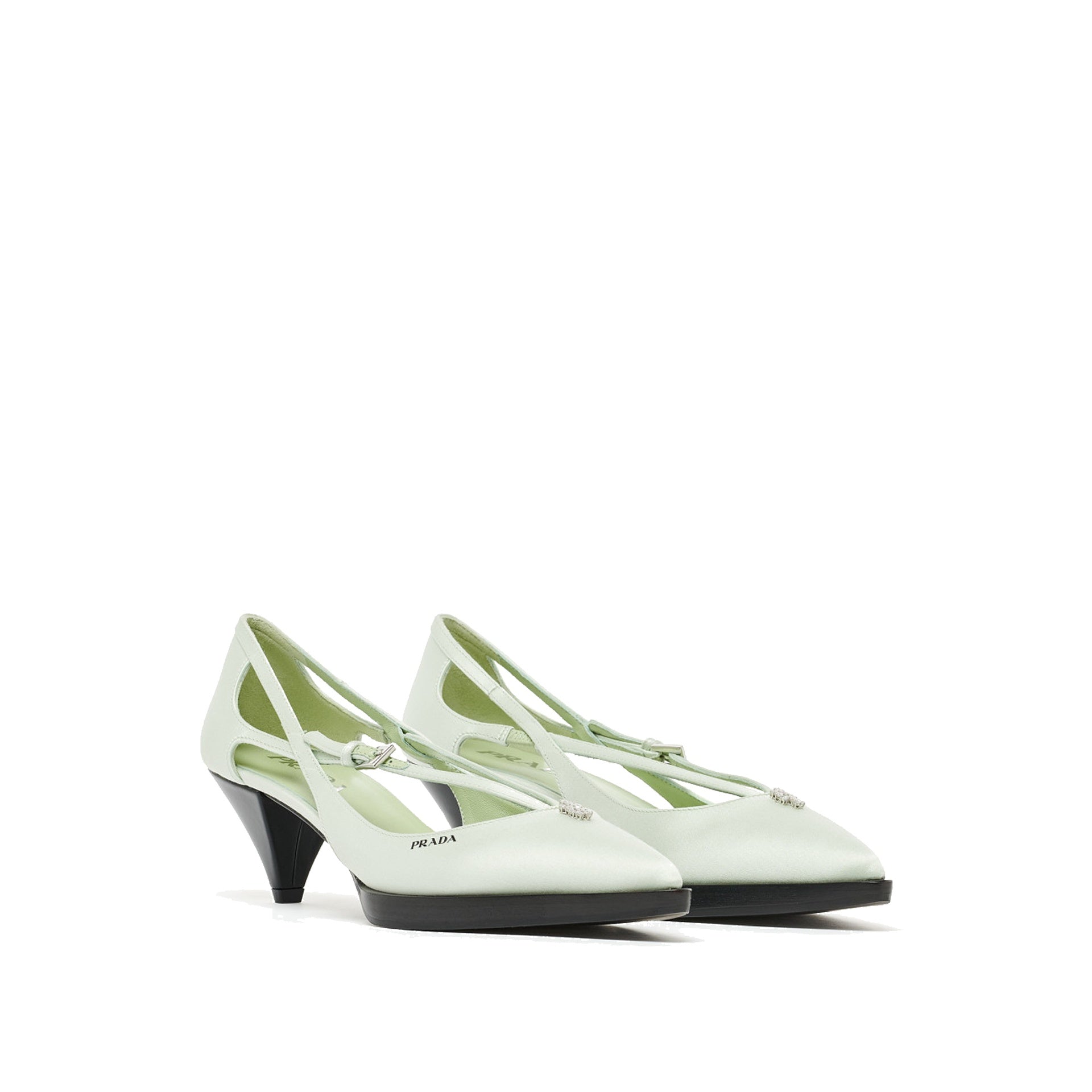 Prada Cut-Out Satin Pumps Women PRADA