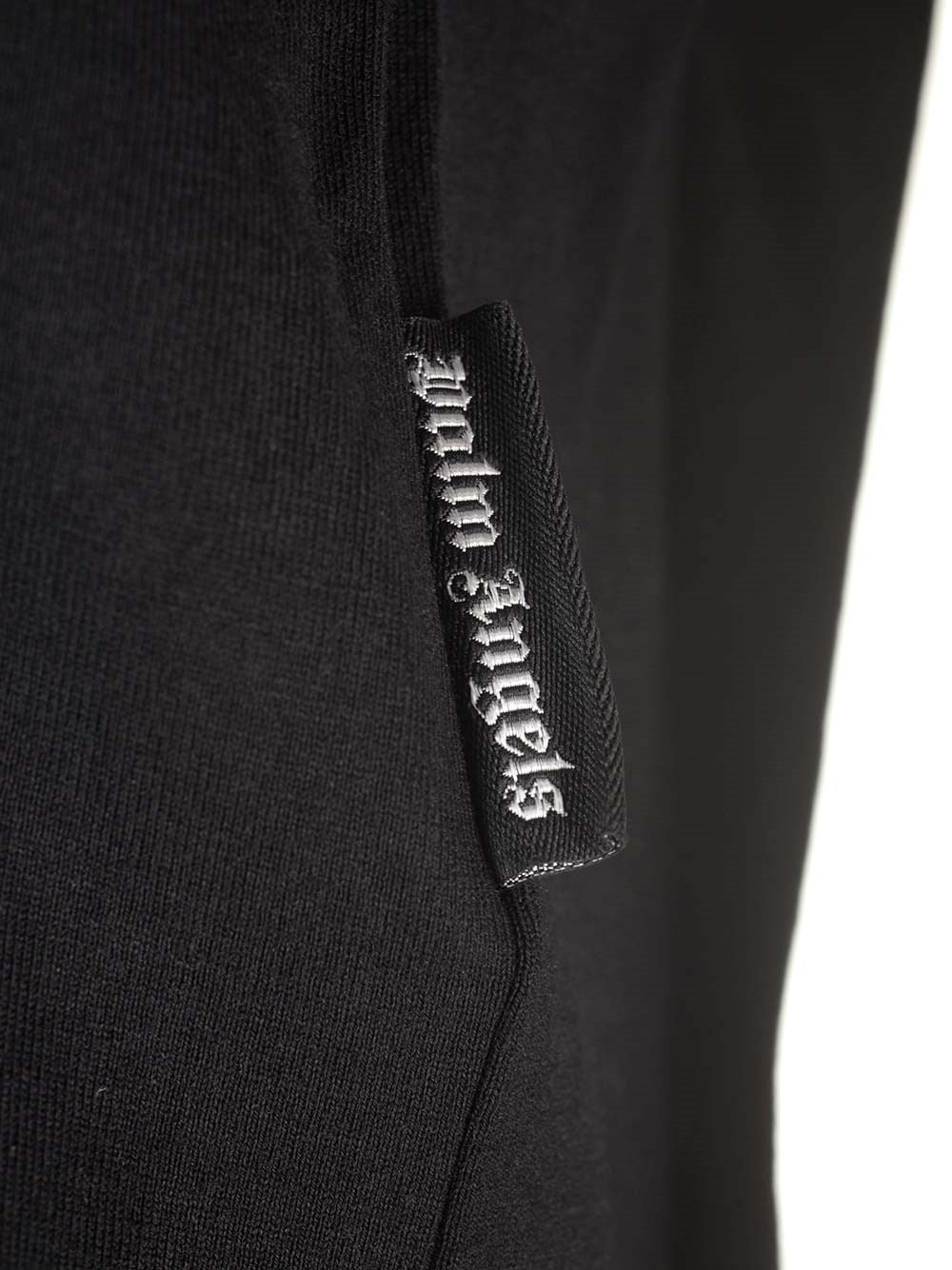 Palm Angels Women Black T-Shirt With Monogram PALM ANGELS