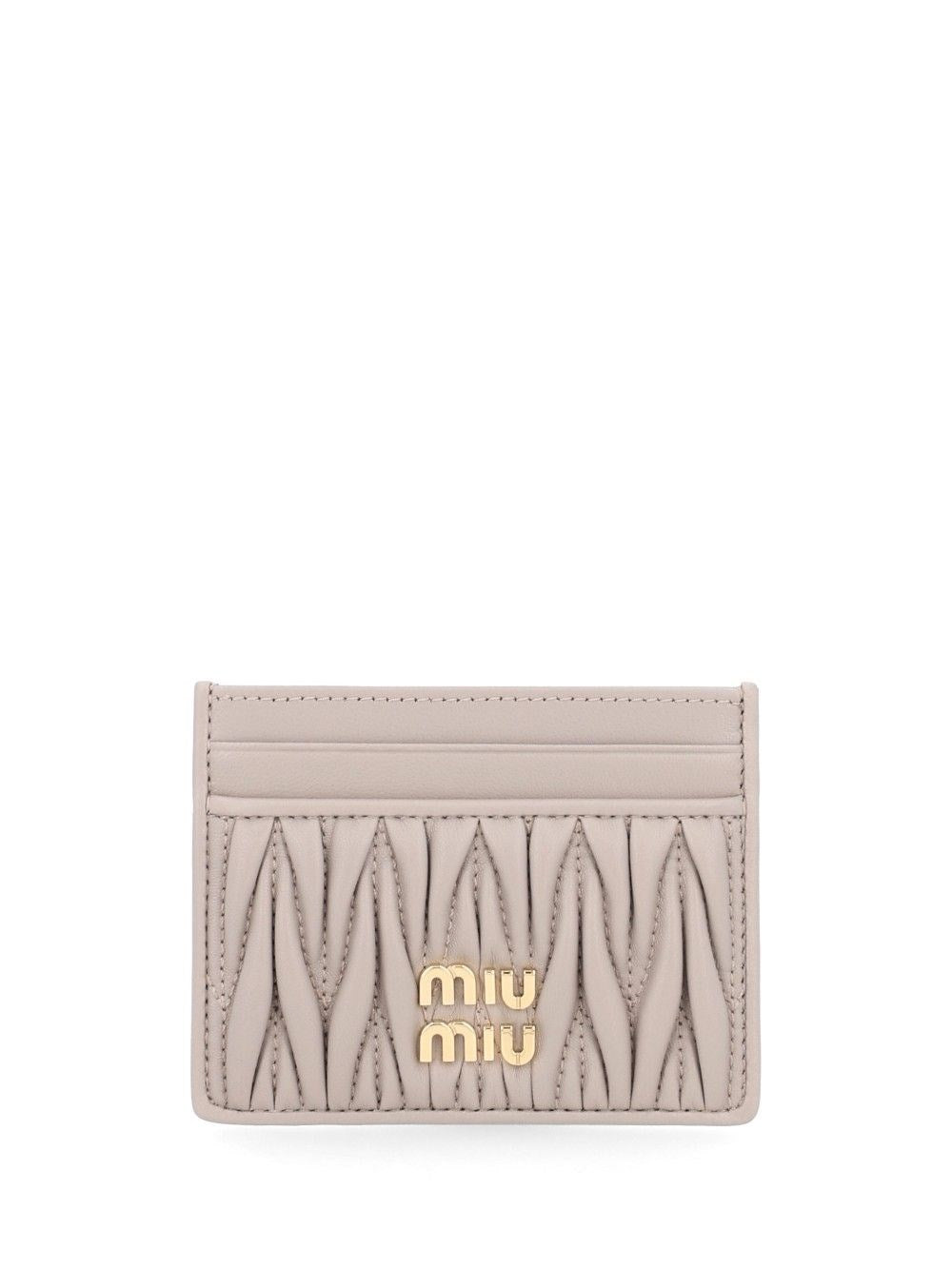 Miu Miu Women Matelassé Leather Card Holder MIU MIU