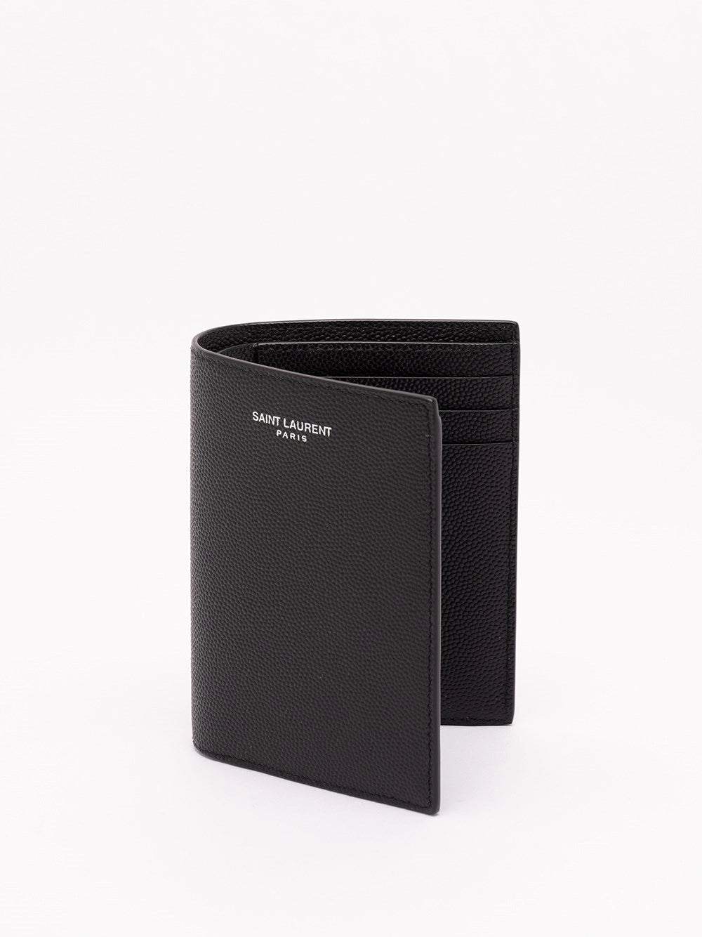 Saint Laurent Men Saint Laurent Paris Credit Card Wallet In Grain De Poudre Leather SAINT LAURENT