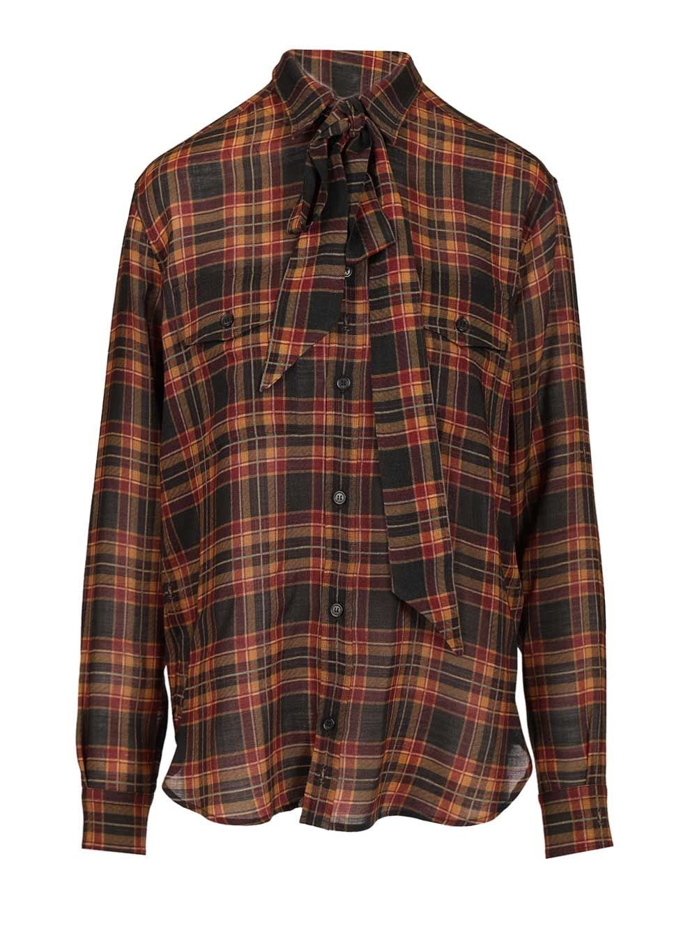 Saint Laurent Women Lavalliére Cassandre Shirt SAINT LAURENT