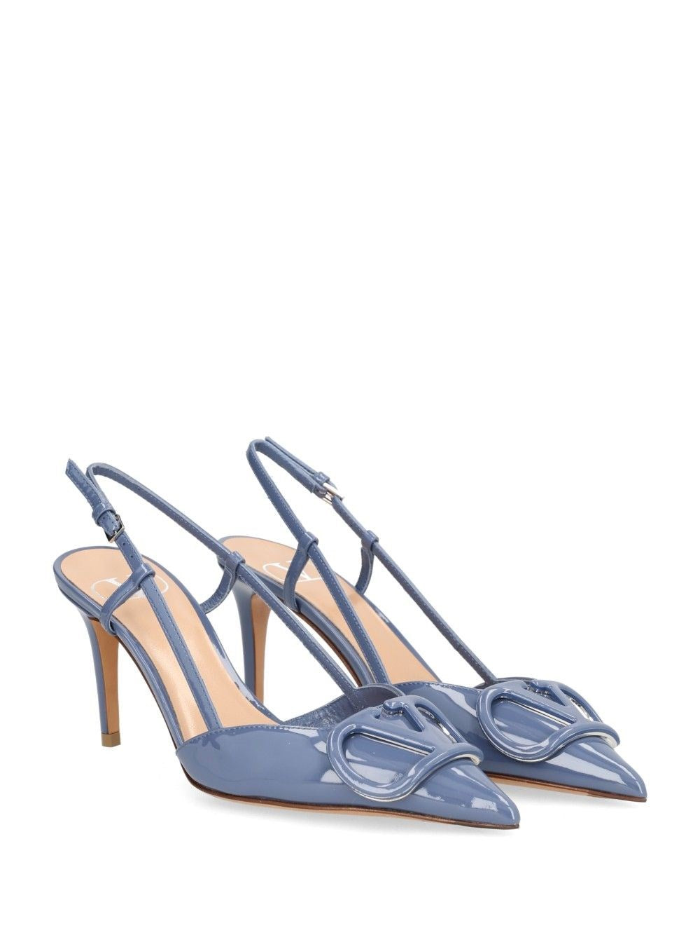Valentino Garavani Women Vlogo Signature Patent Leather Slingback Pumps VALENTINO GARAVANI