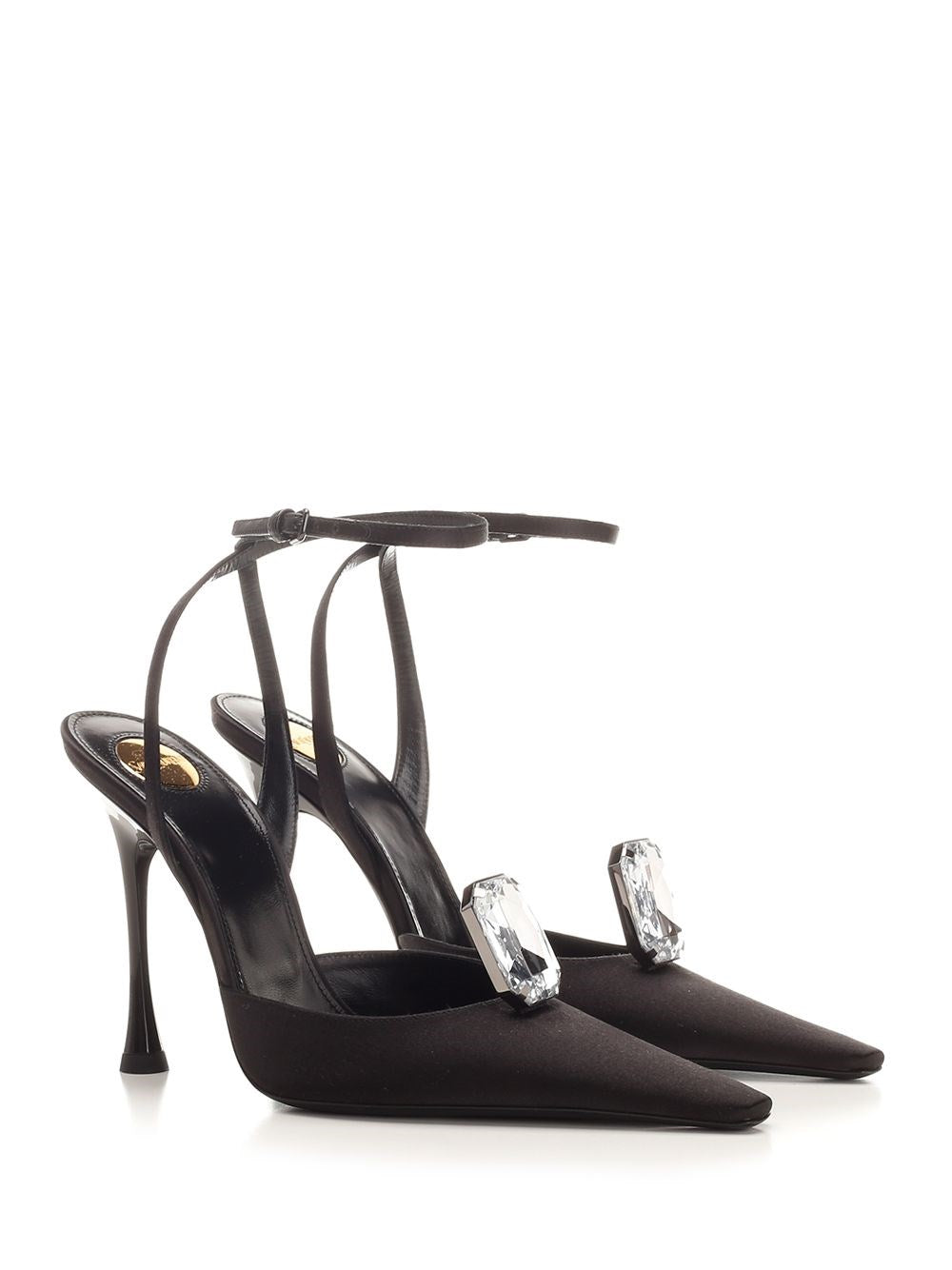 Saint Laurent Women "Doville" Satin Slingback SAINT LAURENT