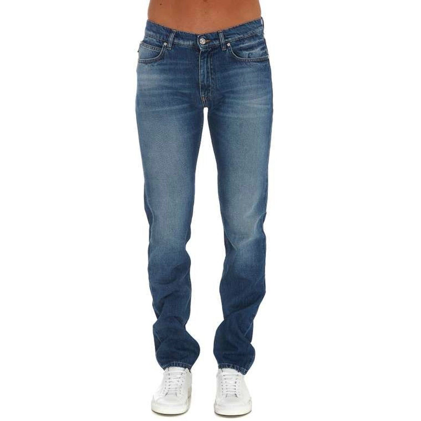 Versace Cotton Logo Denim Jeans Men VERSACE