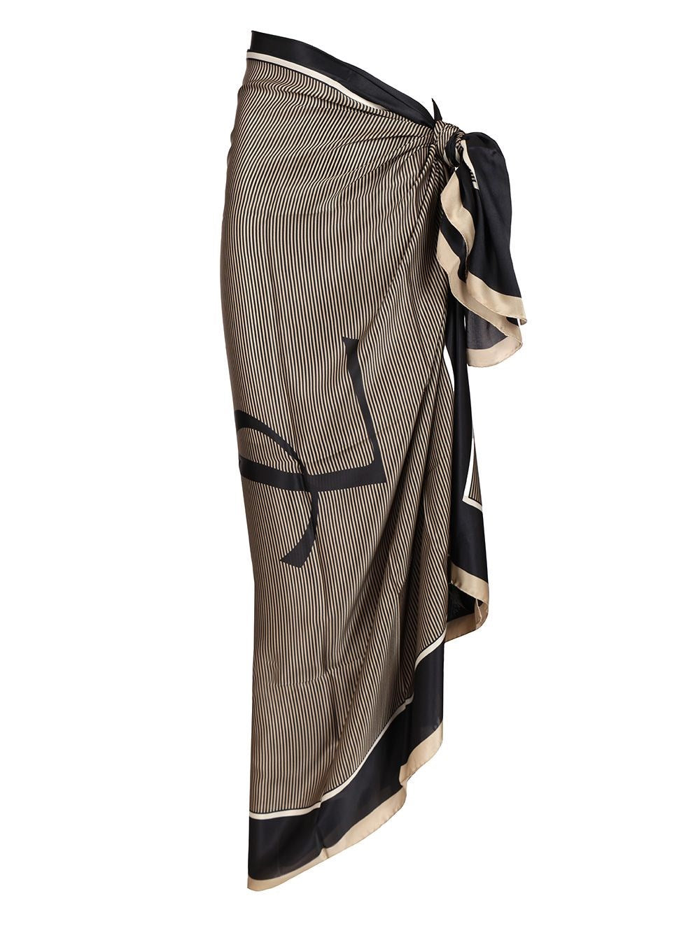 Saint Laurent Women Cassandre Striped Stole SAINT LAURENT