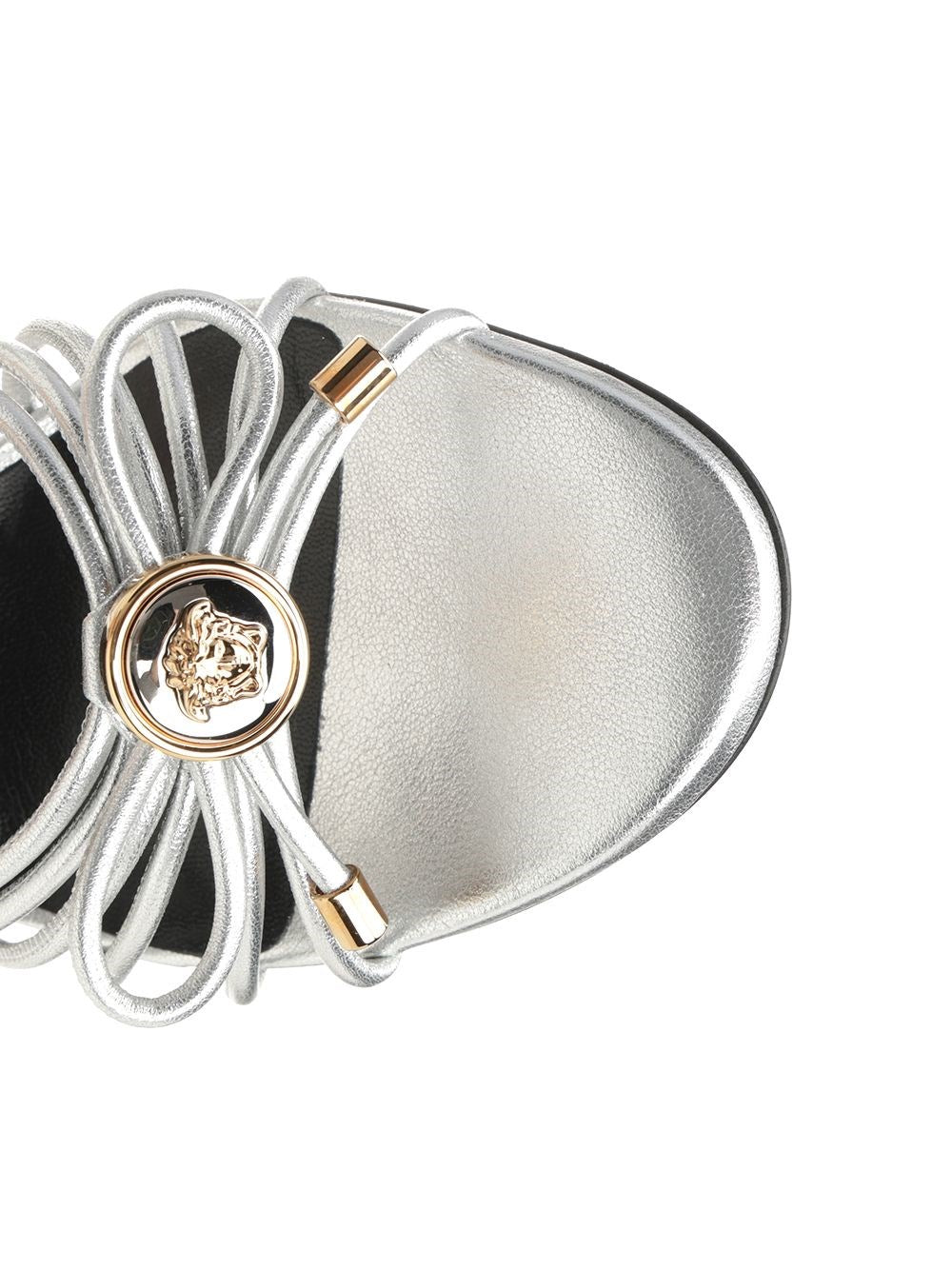 Versace Women Silver Leather Sandal VERSACE
