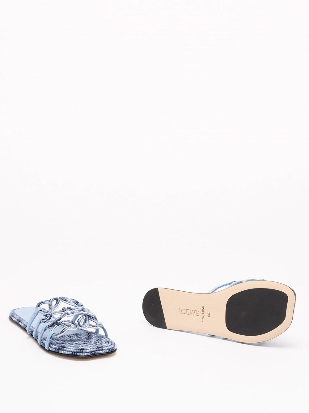 Loewe Women Paula`S Ibiza `Petal Anagram` Embroidery Slides LOEWE