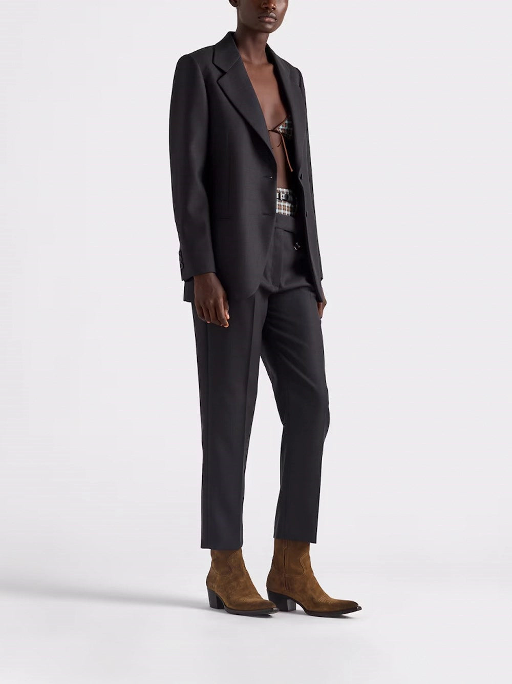 Prada Women Gabardine Straight Pants PRADA