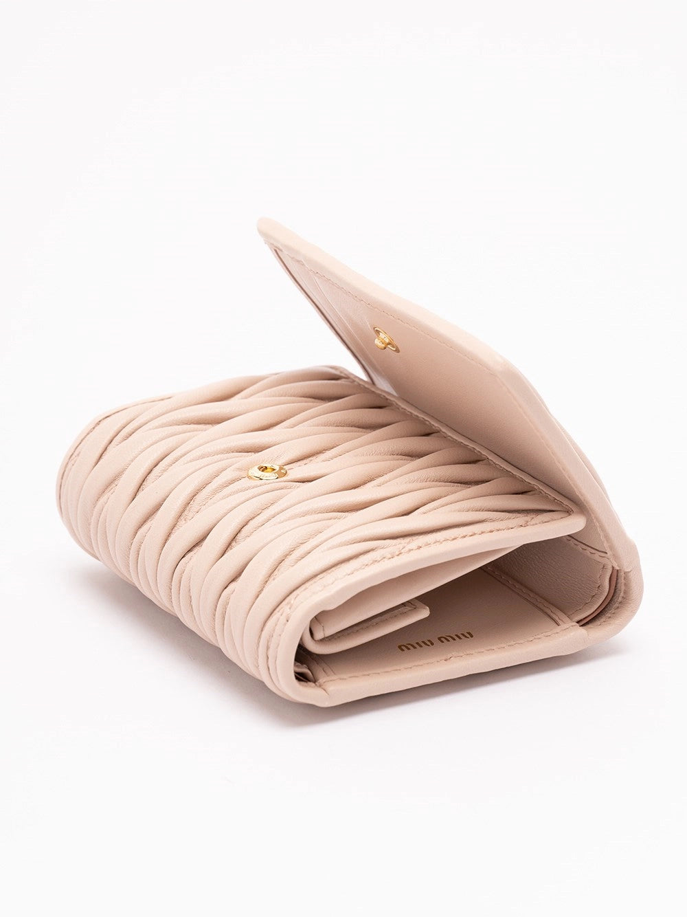 Miu Miu Women Small Matelassé Nappa Leather Wallet MIU MIU