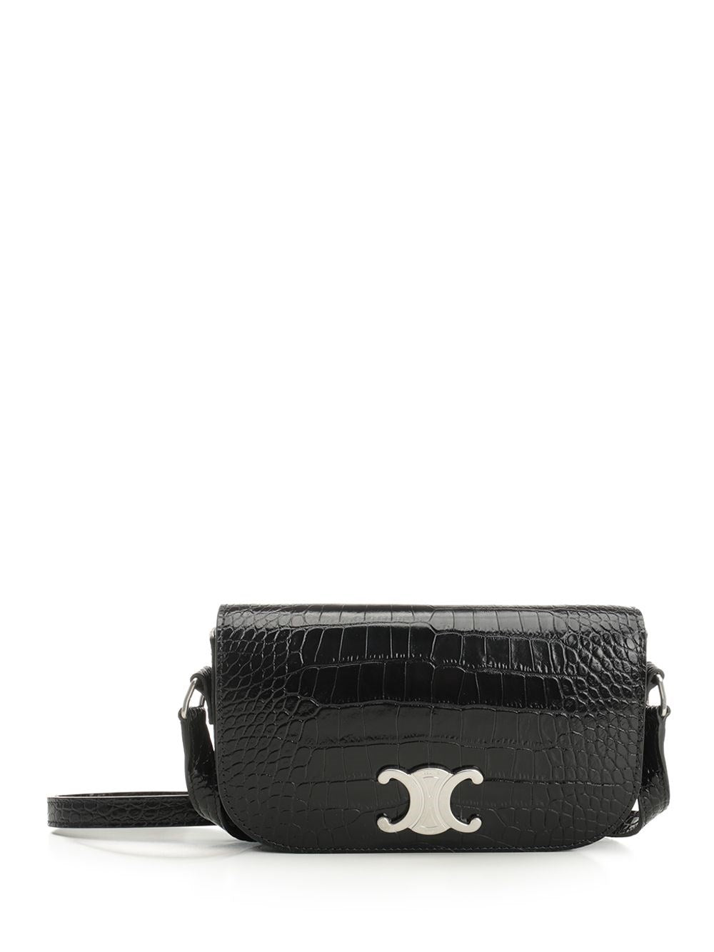 Celine Women Crocodile-Print Leather Bag CELINE