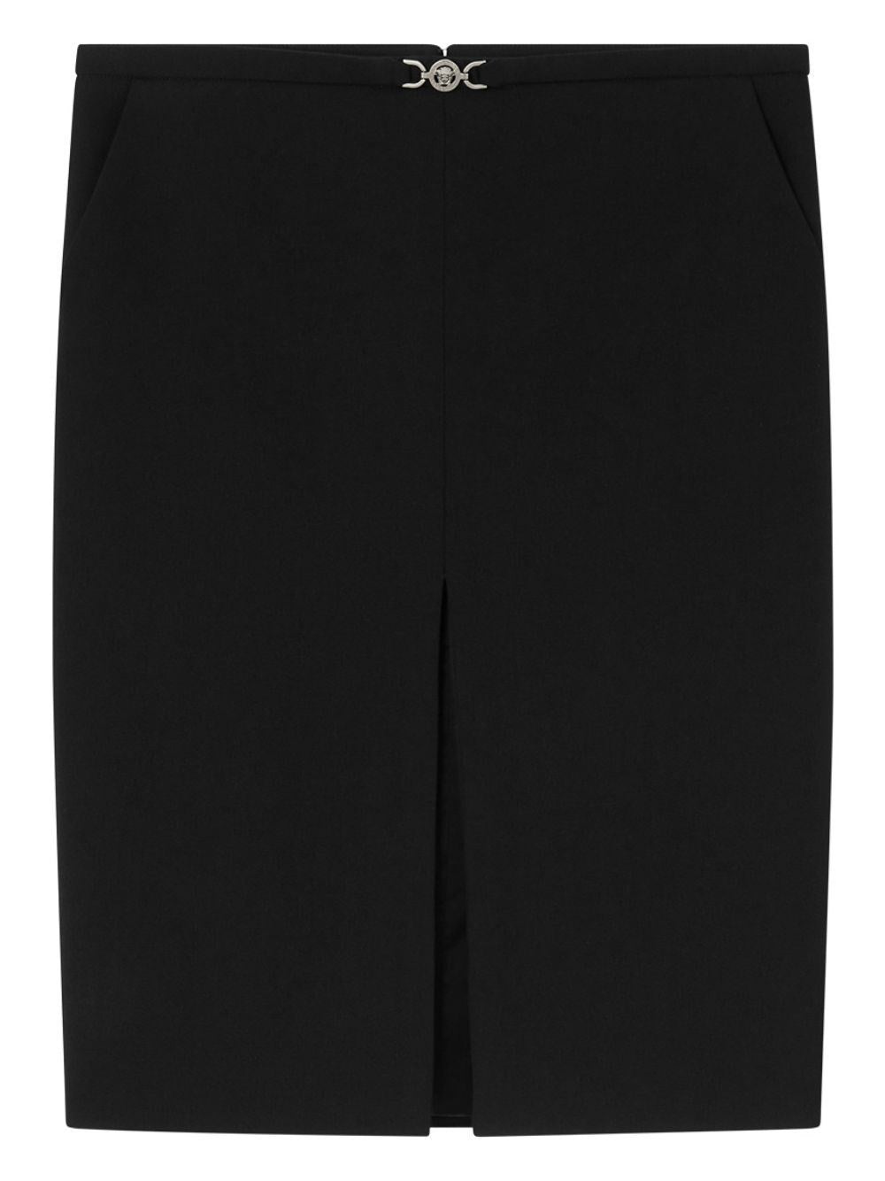 Versace Women Midi Skirt In Double Wool Crêpe VERSACE