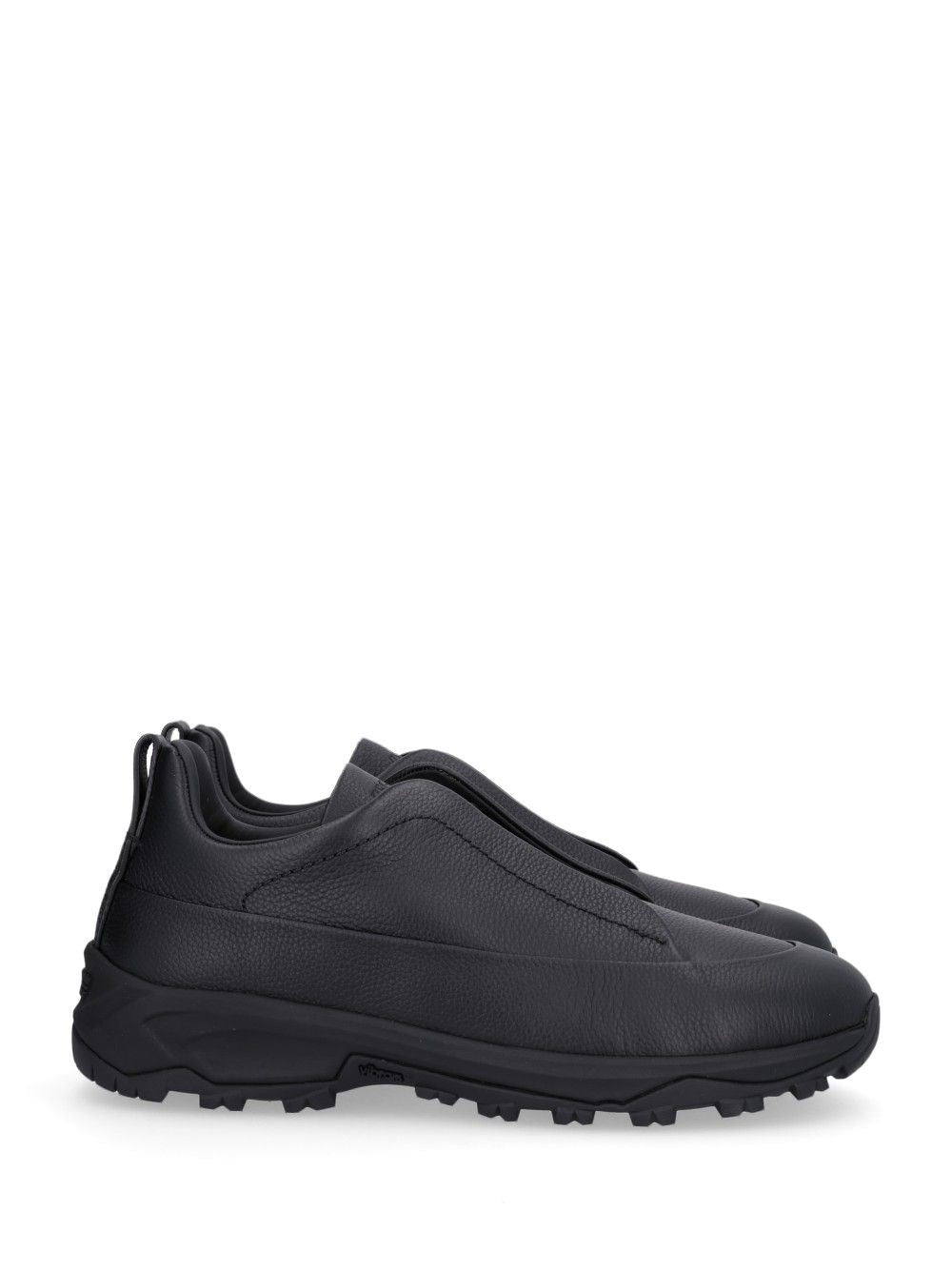 Zegna Men Triple Stitch Leather Sneakers ZEGNA